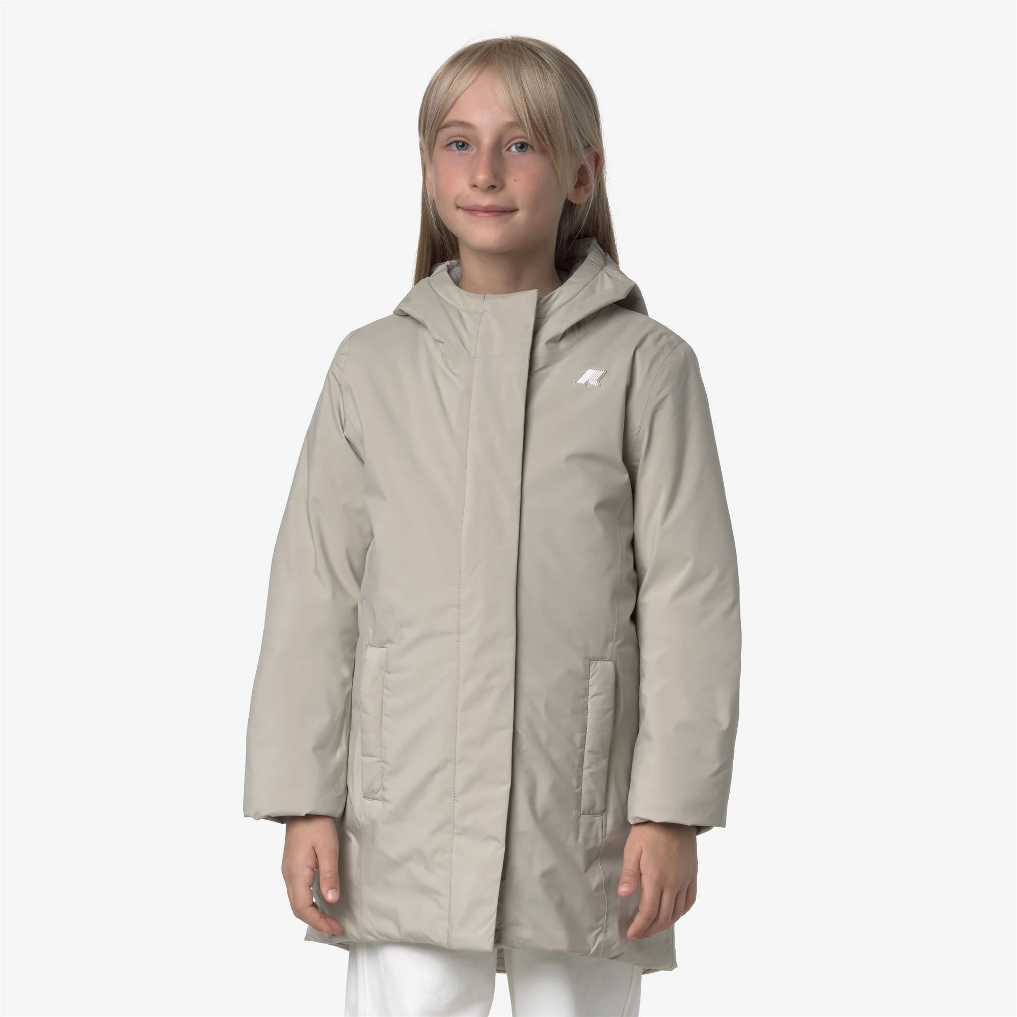 P. DENISE SOFT TOUCH MARMOTTA - Jackets - Mid - Girl - BEIGE CASHMERE-GREY GOAT - Image 3