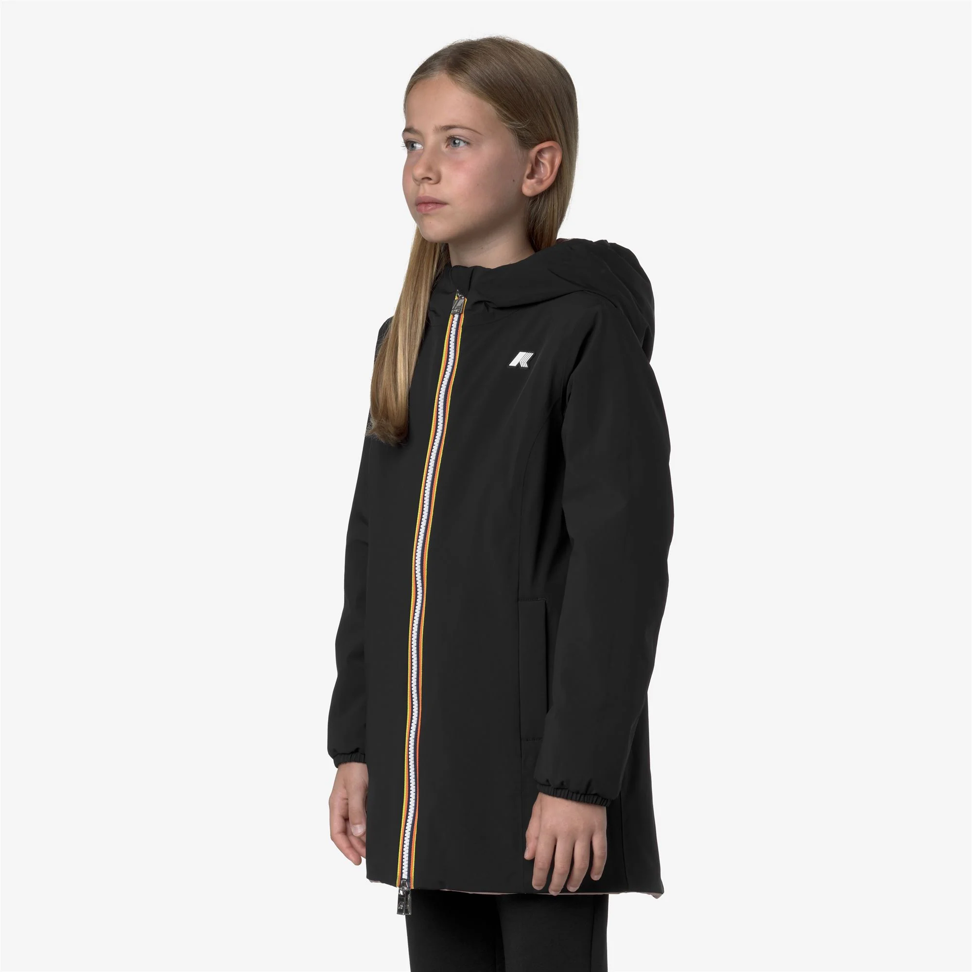 P. DENISE ST WARM REVERSIBLE - Jackets - Mid - Girl - BLACK PURE-ROSE PINKISH - Image 5