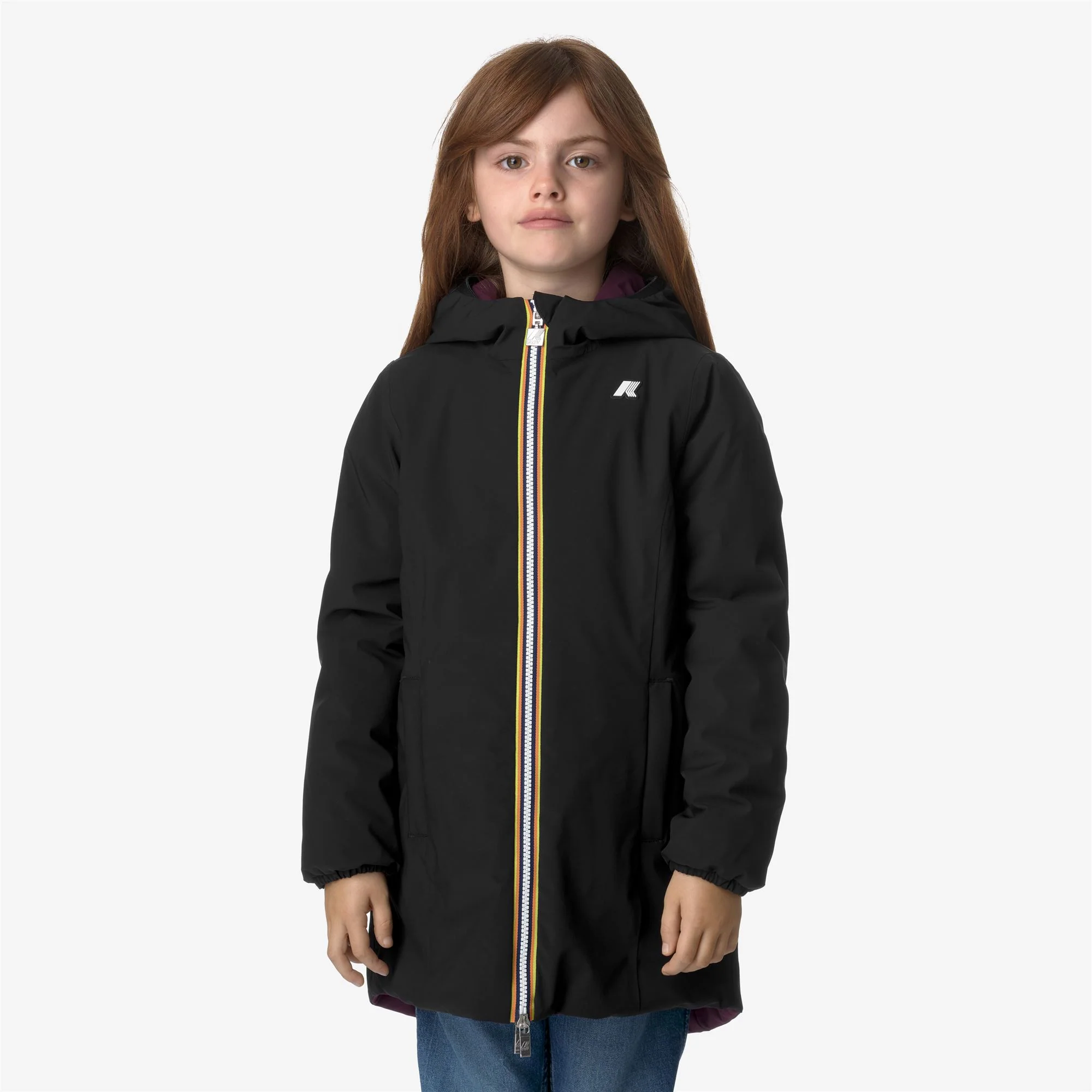 P. DENISE ST WARM REVERSIBLE - Jackets - Mid - Girl - BLACK PURE-VIOLET DK PURPLE - Image 4