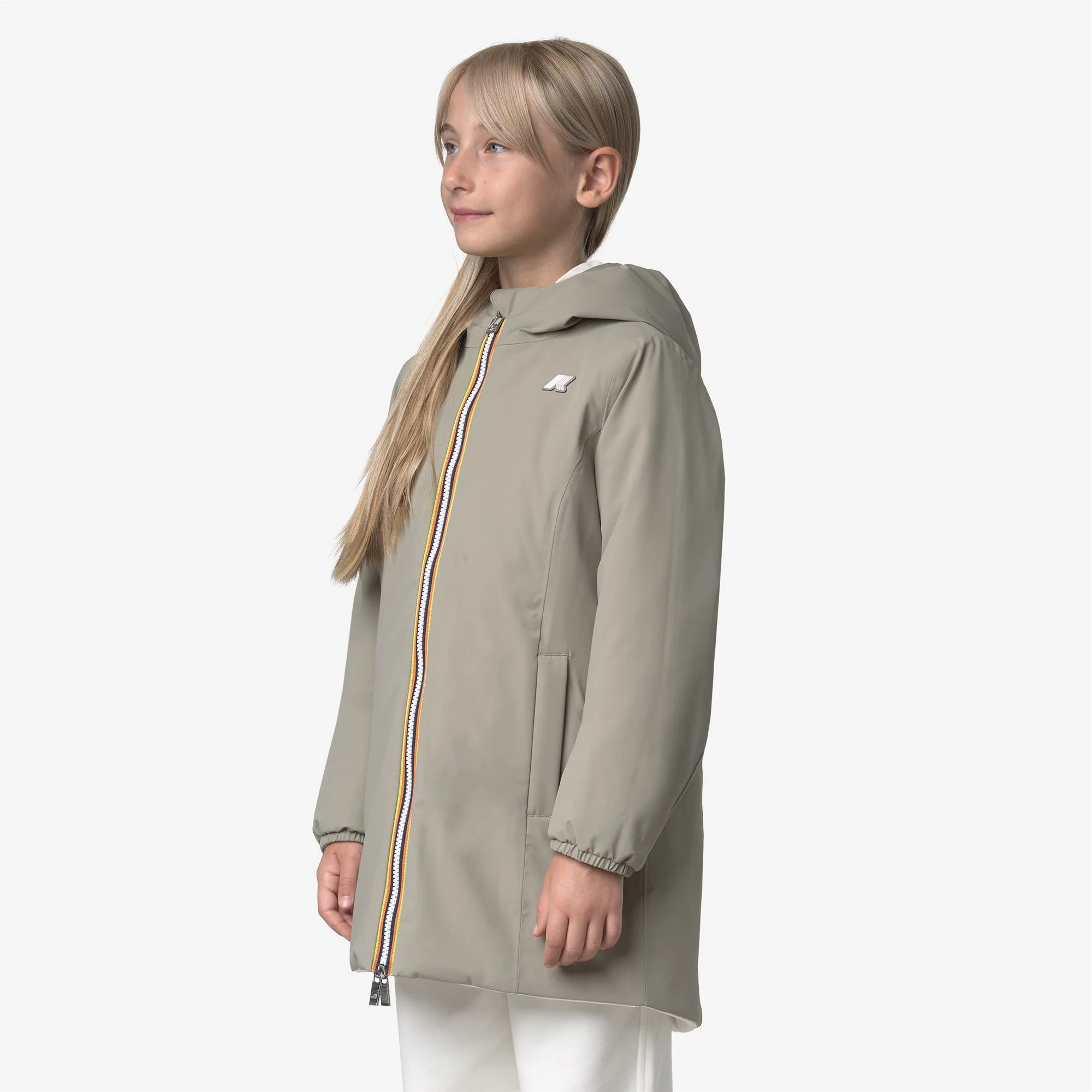 P. DENISE ST WARM REVERSIBLE - Jackets - Mid - Girl - GREEN OAK-WHITE GARDENIA - Image 5