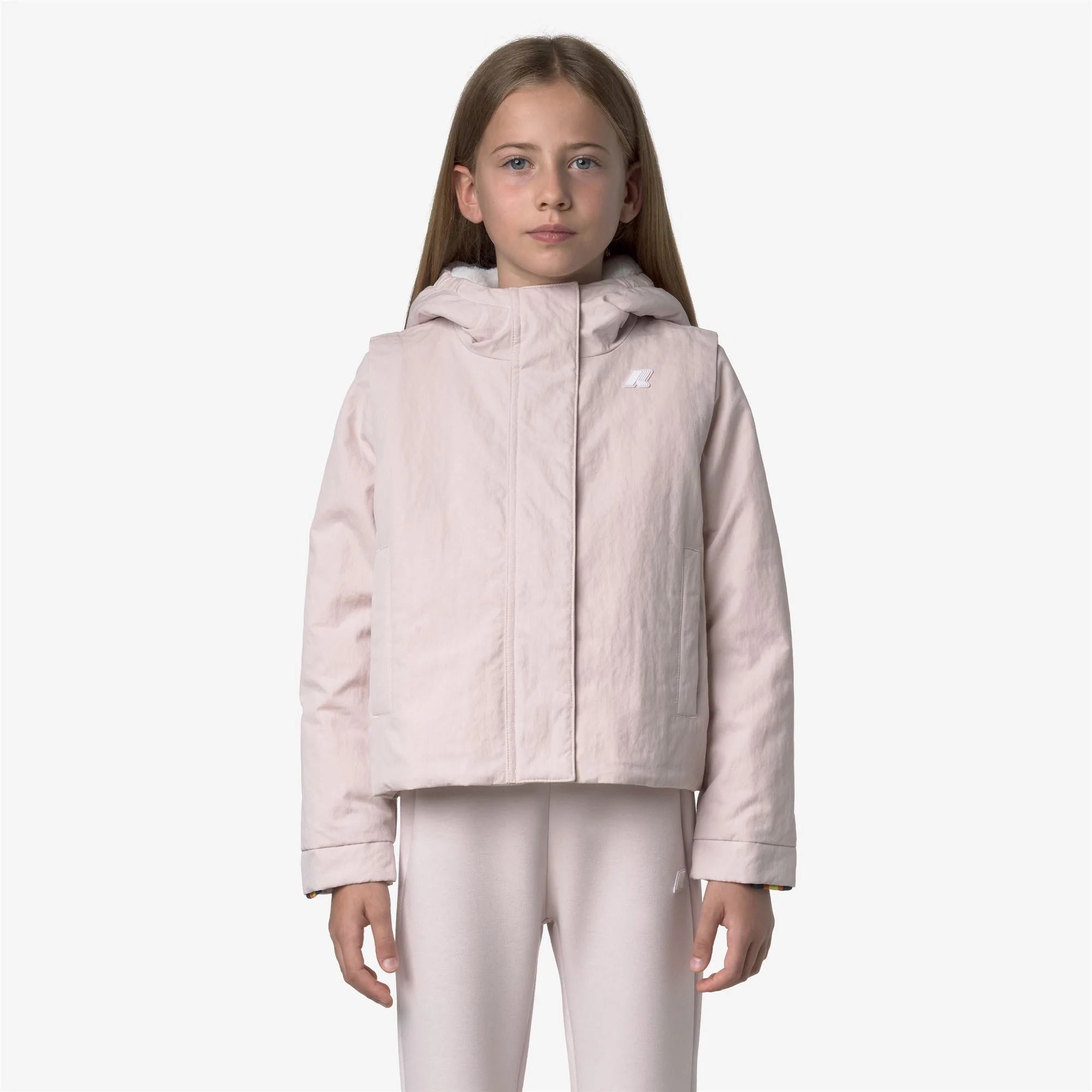 P. IDELLE COTTON FEEL - Jackets - Short - Girl - ROSE HUSHED-WHITE FUR - Image 4