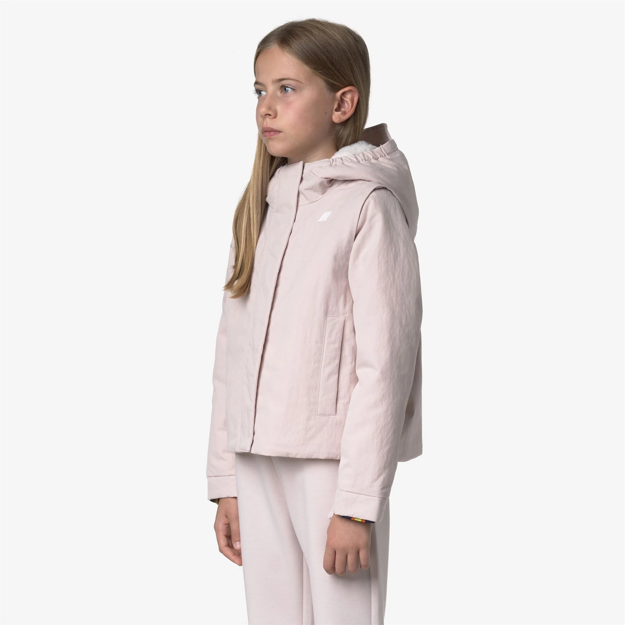 P. IDELLE COTTON FEEL - Jackets - Short - Girl - ROSE HUSHED-WHITE FUR - Image 5