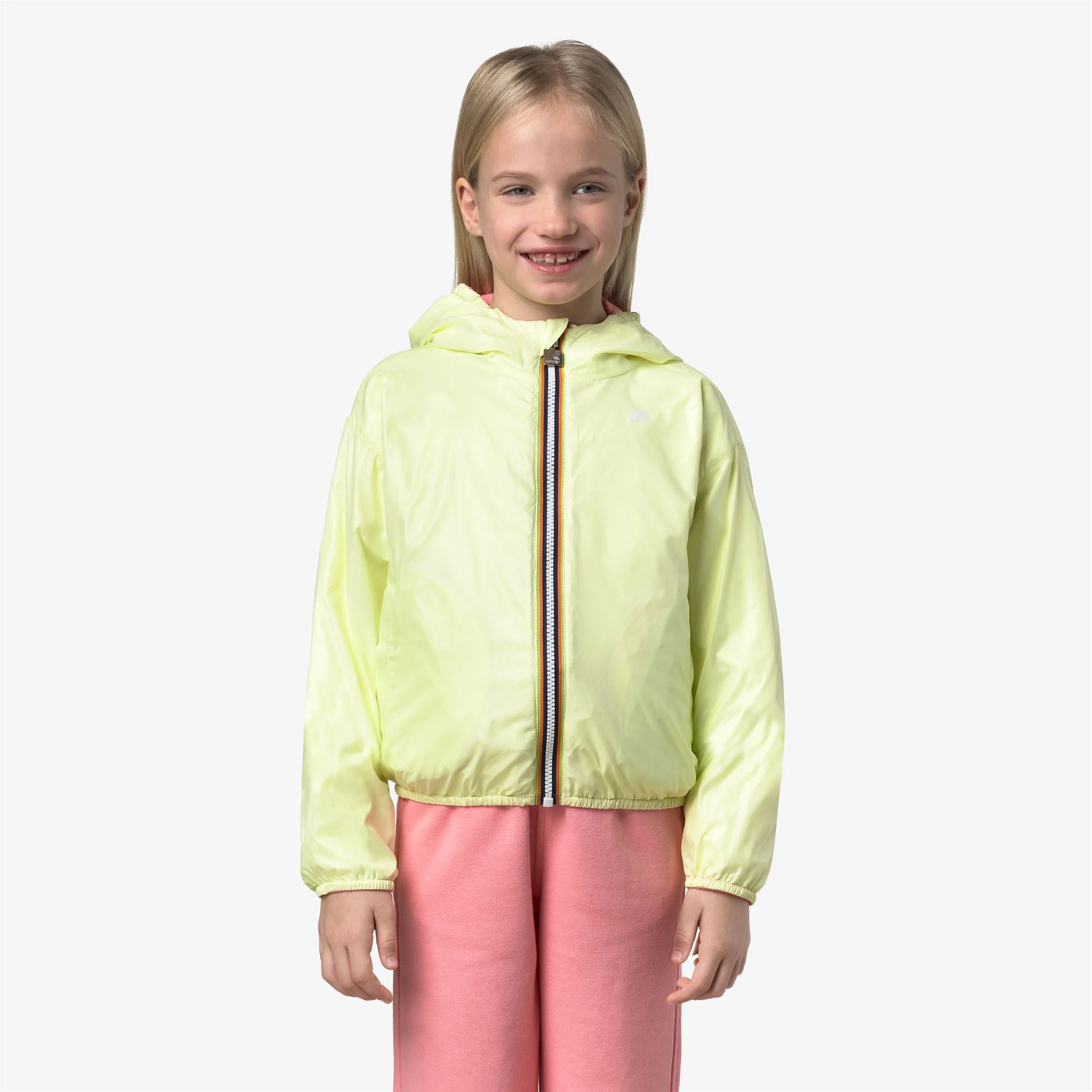 P. LAURETTE PLUS.2 REVERSIBLE - Jackets - Short - Girl - PINK GERANIUM-YELLOW LIME - Image 3