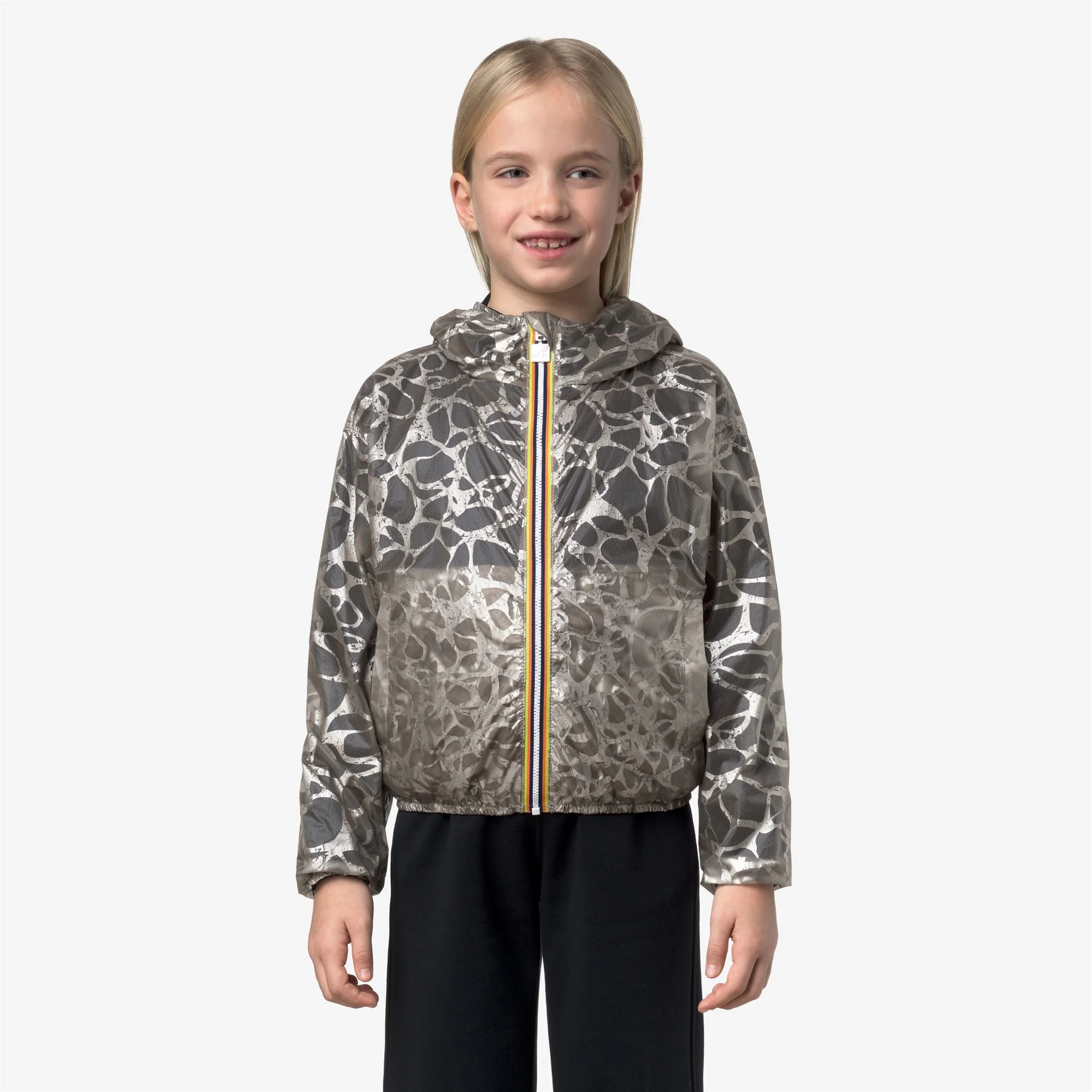 P. LAURETTE SUPER LIGHT LAMI REVERSIBLE - Jackets - Short - Girl - BEIGE LT LAMINATED-BLUE DEPTH - Image 4