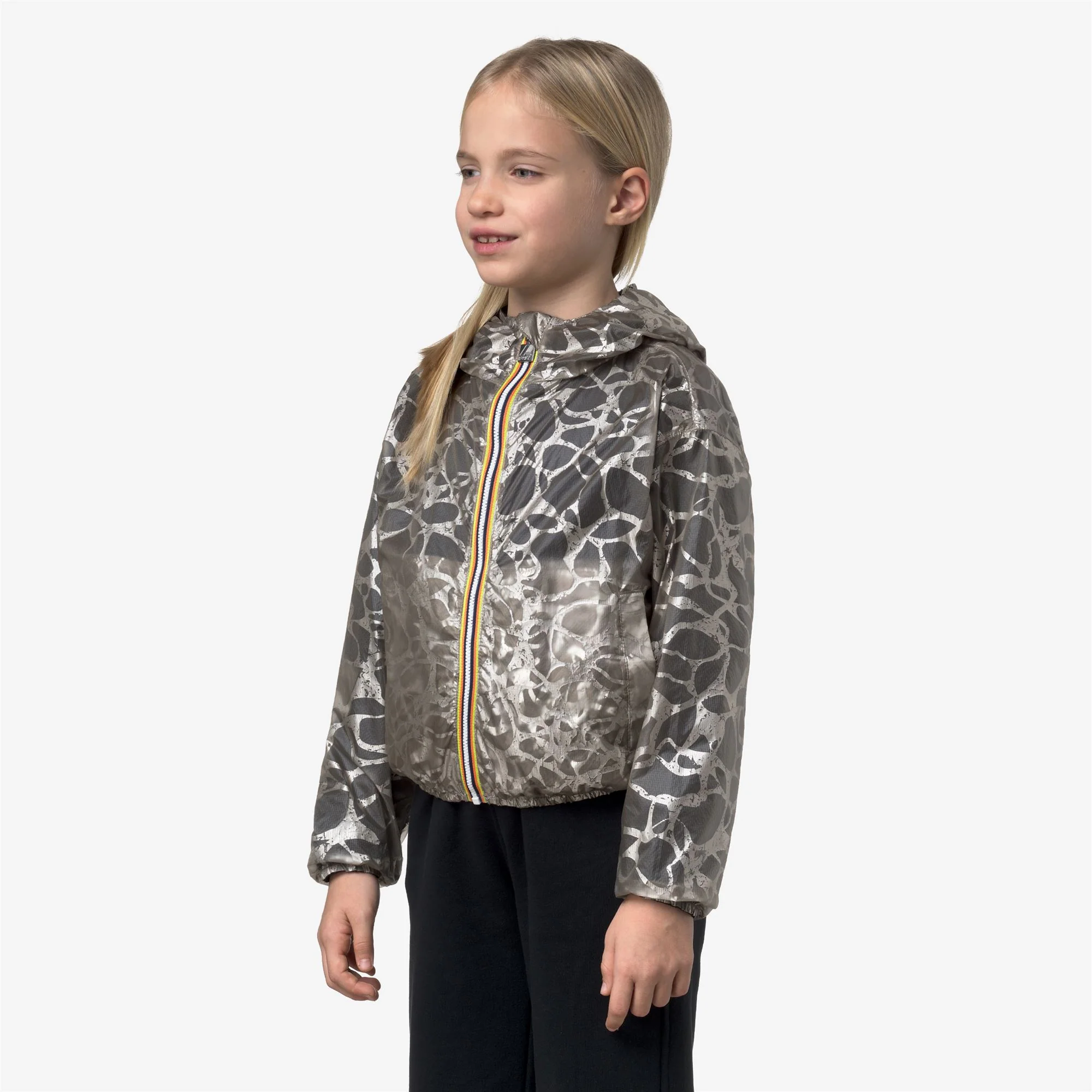 P. LAURETTE SUPER LIGHT LAMI REVERSIBLE - Jackets - Short - Girl - BEIGE LT LAMINATED-BLUE DEPTH - Image 5