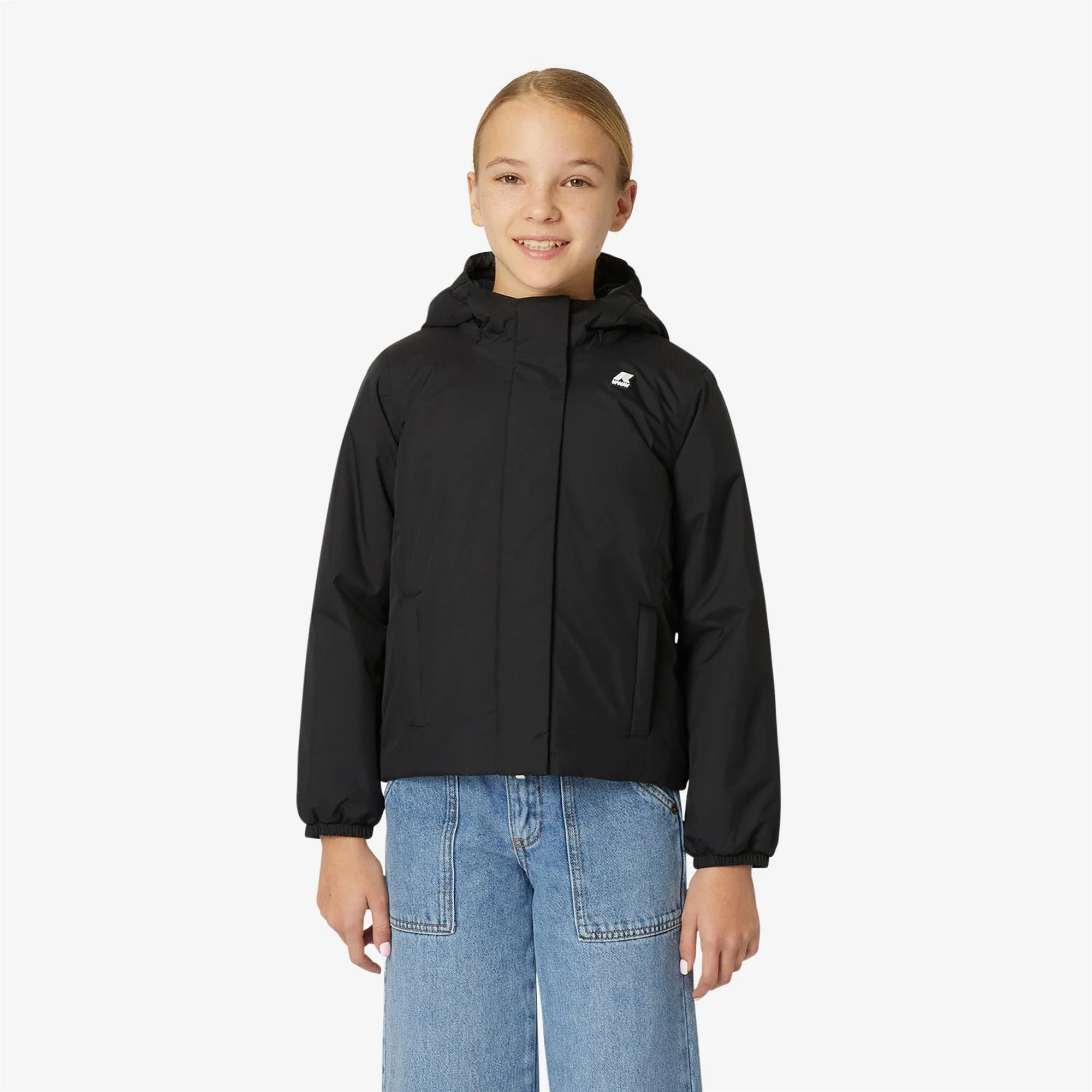 P. LILY MICRO RIPSTOP MARMOTTA - Jackets - Short - Girl - BLACK PURE-BLUE DEPTH - Image 3