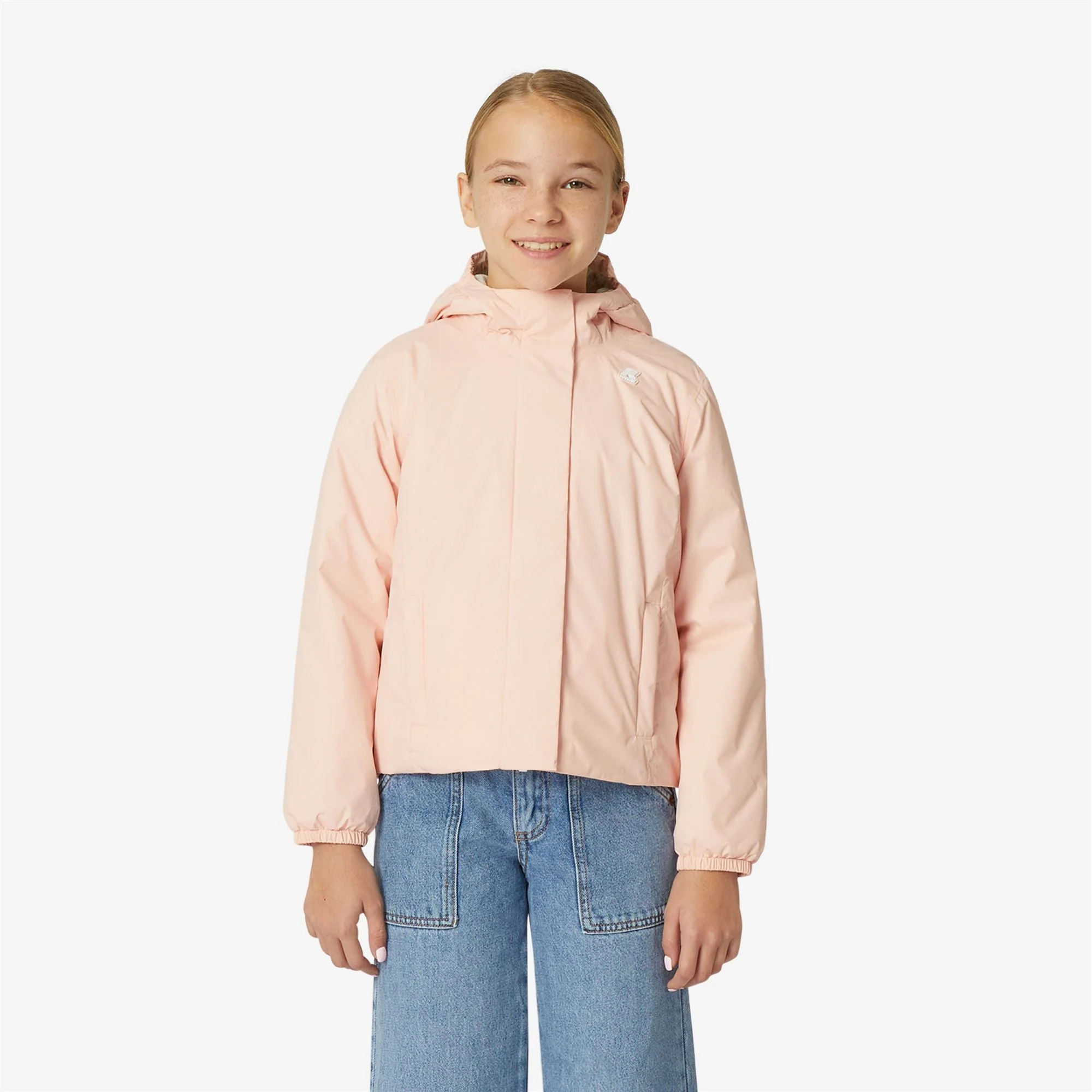 P. LILY MICRO RIPSTOP MARMOTTA - Jackets - Short - Girl - PINK DAFNE-GREY GOAT - Image 3