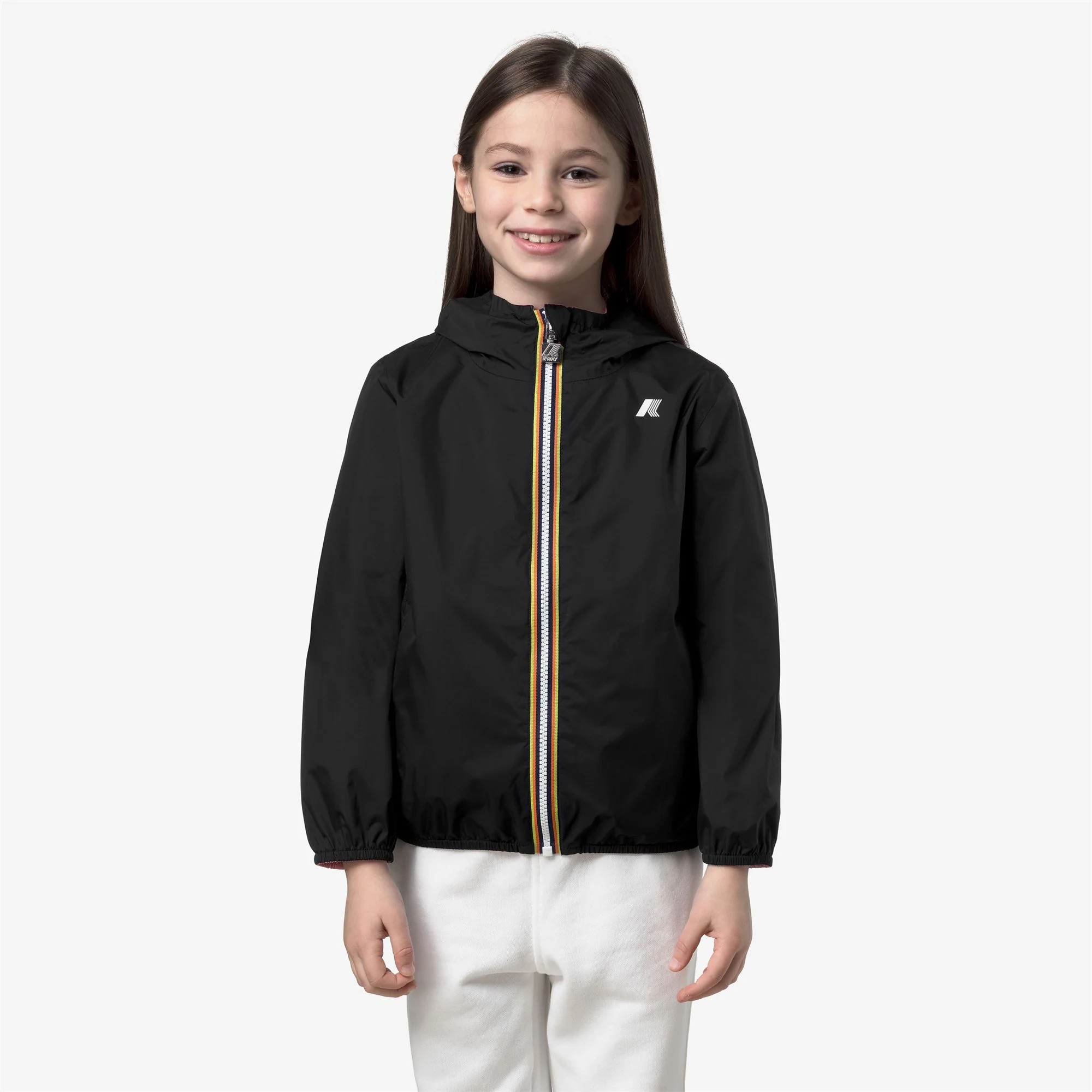P. LILY PLUS.2 REVERSIBLE - Jackets - Short - Girl - BLACK PURE-PINK GERANIUM - Image 4