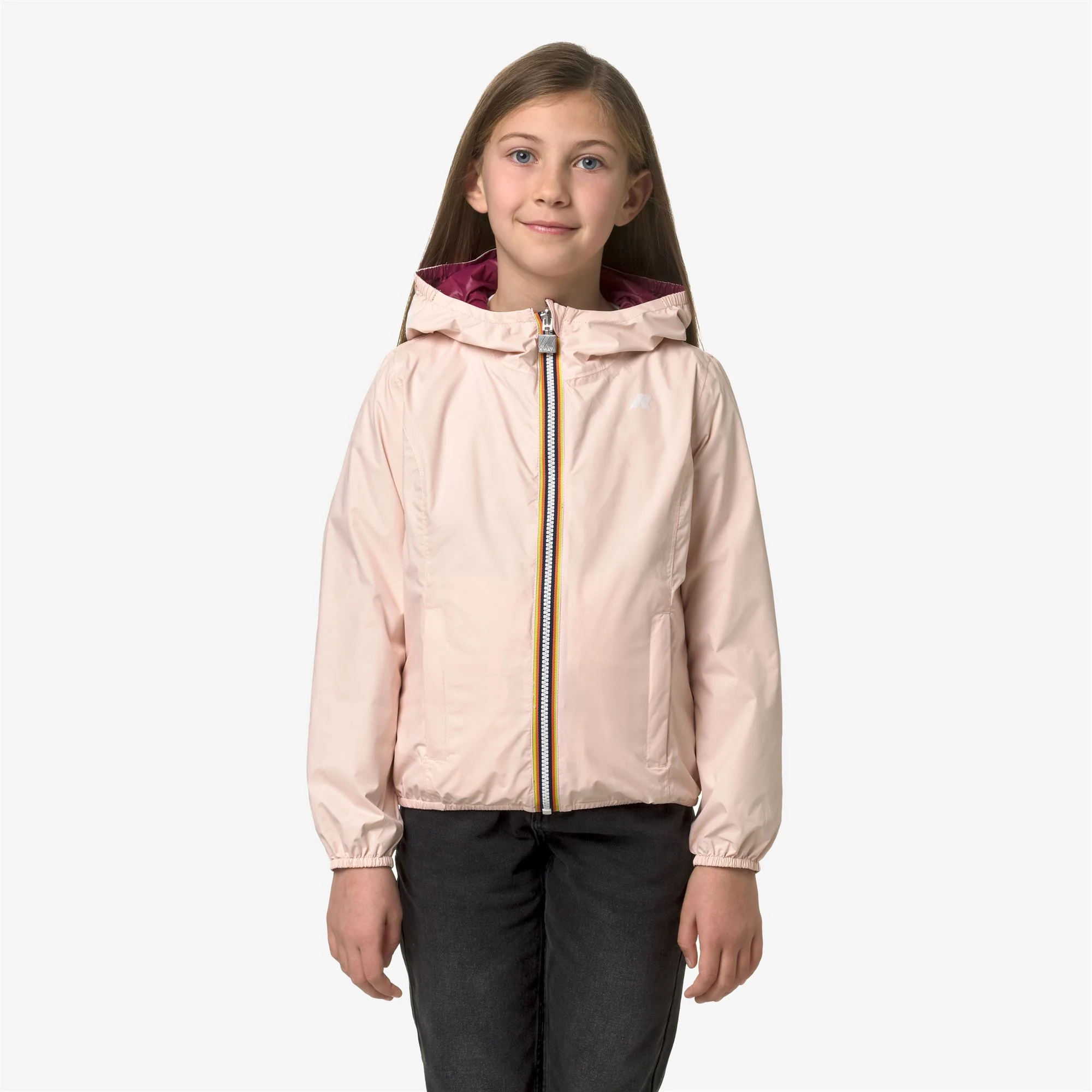 P. LILY PLUS.2 REVERSIBLE - Jackets - Short - Girl - PINK GARDENIA-RED DK - Image 4