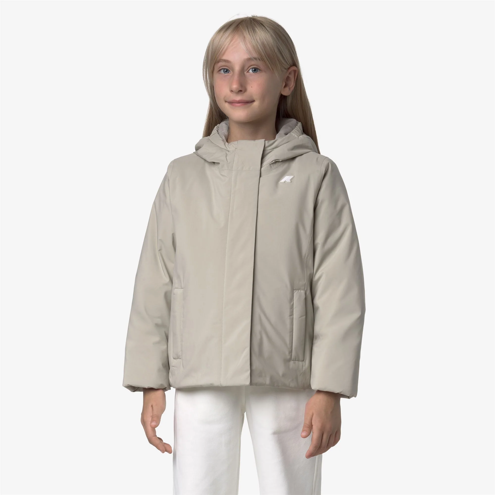 P. LILY SOFT TOUCH MARMOTTA - Jackets - Short - Girl - BEIGE CASHMERE-GREY GOAT - Image 3