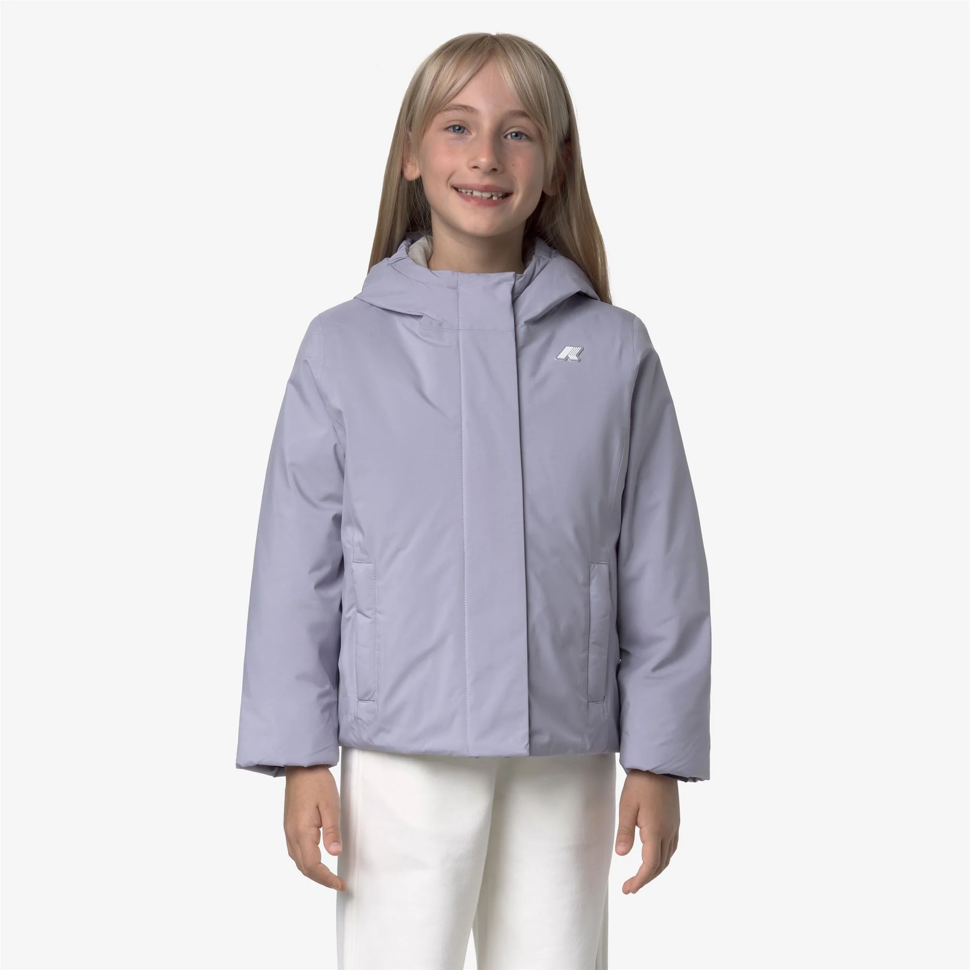 P. LILY SOFT TOUCH MARMOTTA - Jackets - Short - Girl - VIOLET LAVENDER-GREY GOAT - Image 3