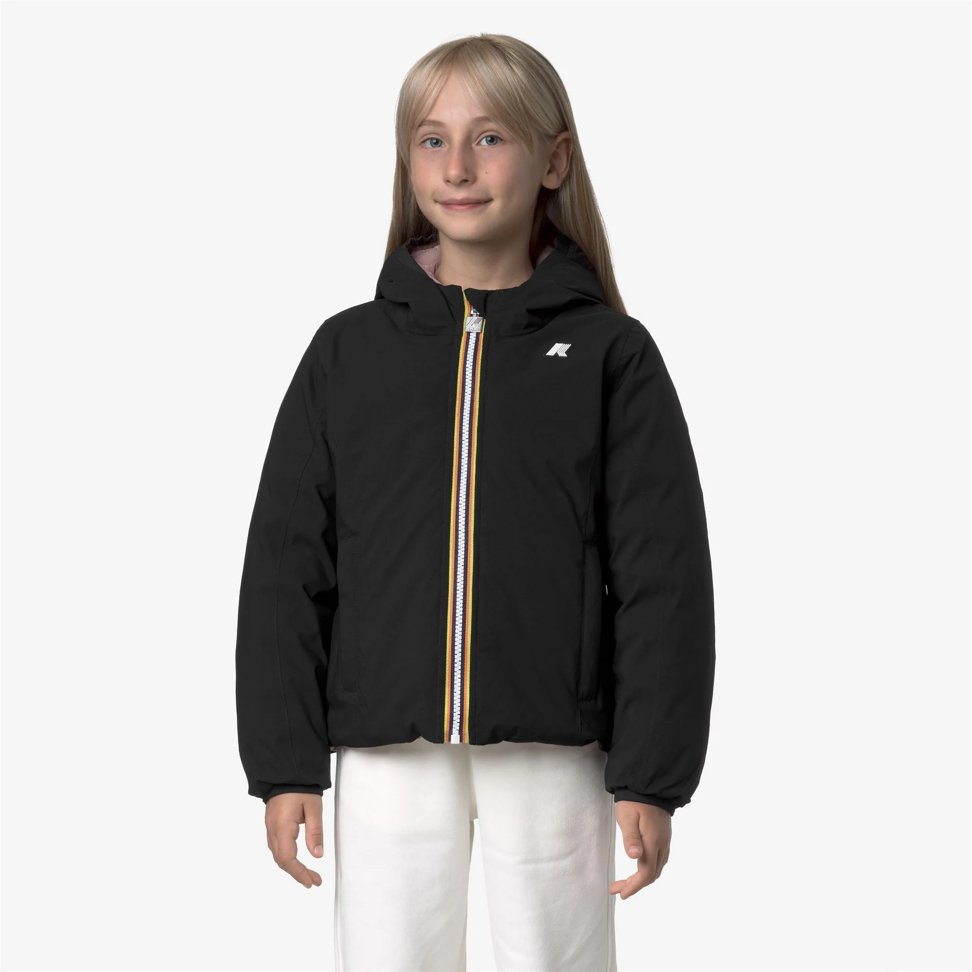 P. LILY ST THERMO REVERSIBLE - Jackets - Short - Girl - BLACK PURE-ROSE PINKISH - Image 4