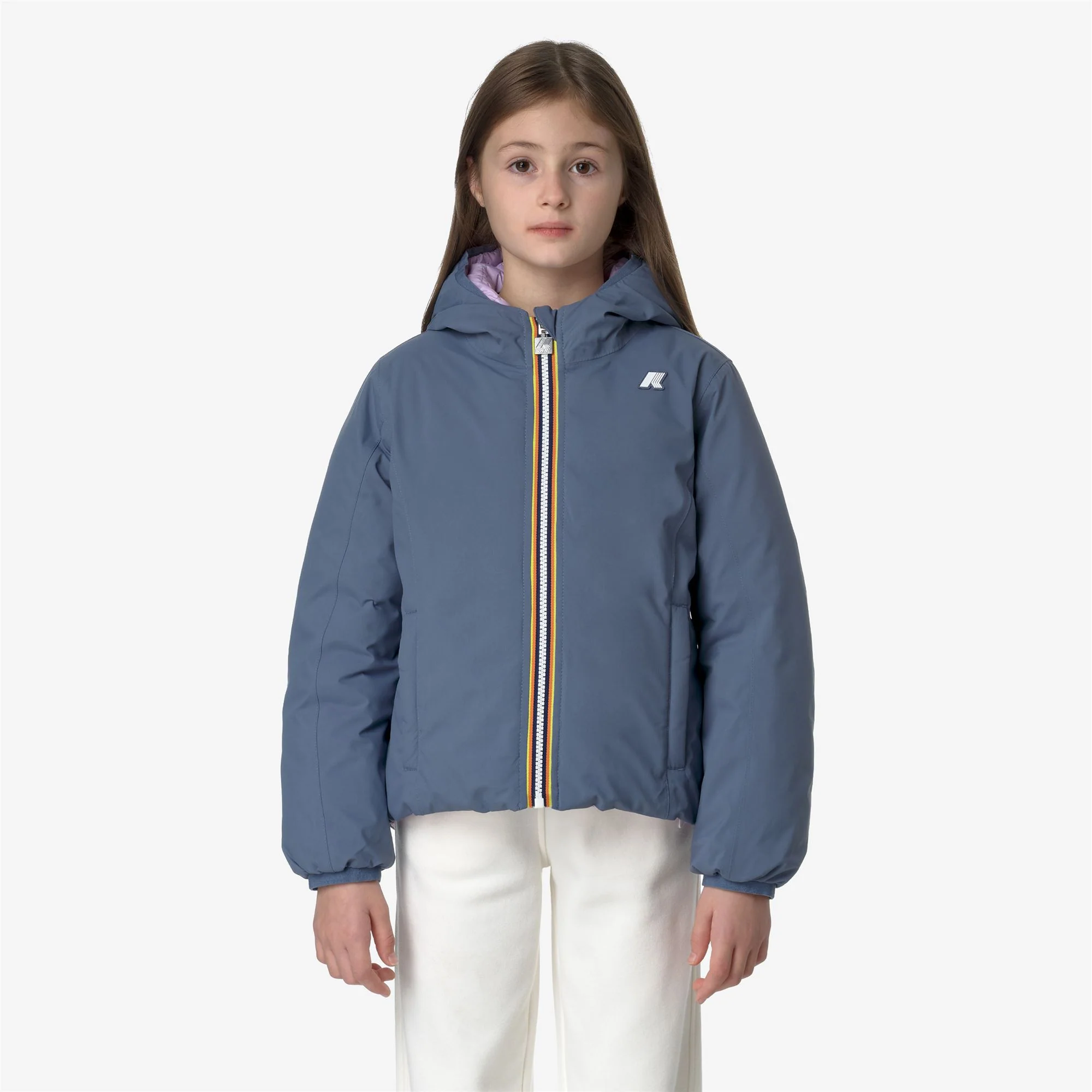 P. LILY ST THERMO REVERSIBLE - Jackets - Short - Girl - GREY BLUE AVIO-VIOLET LT LILAC - Image 4
