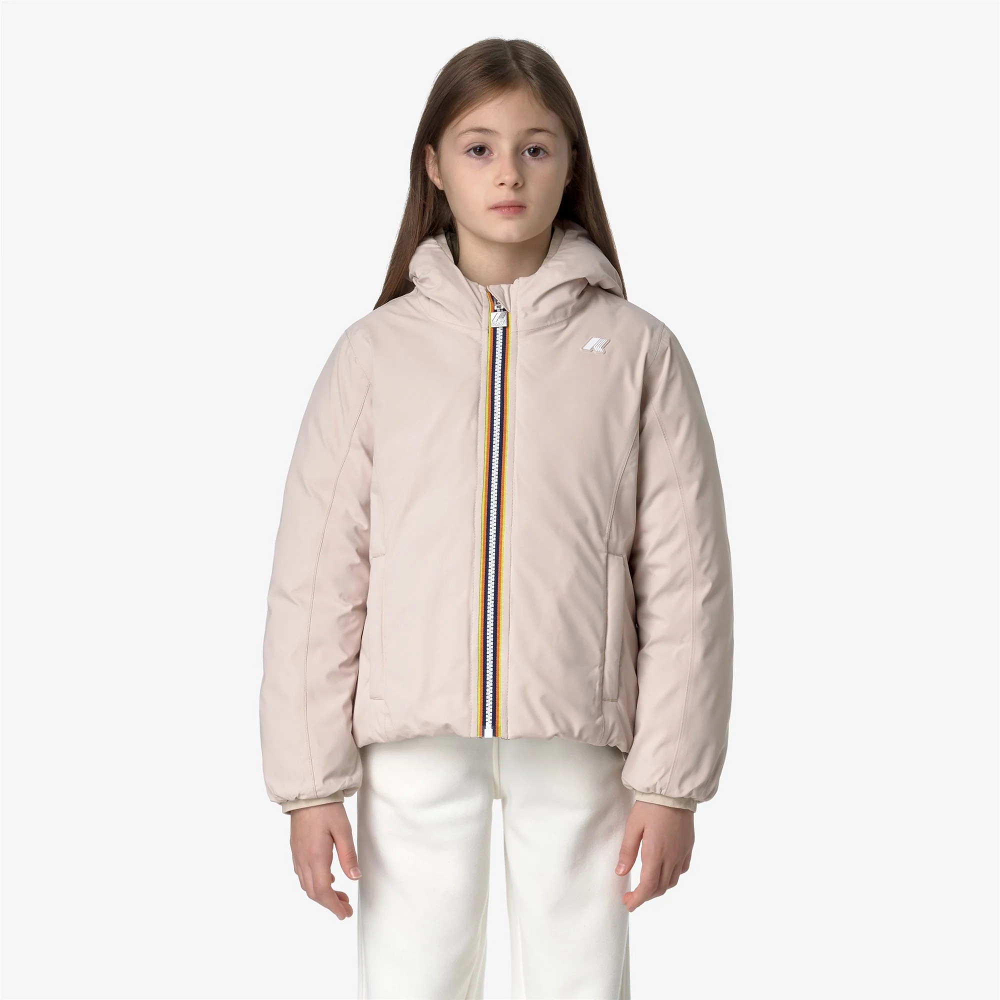 P. LILY ST THERMO REVERSIBLE - Jackets - Short - Girl - PINK TINT-GREEN CYPRESS - Image 4