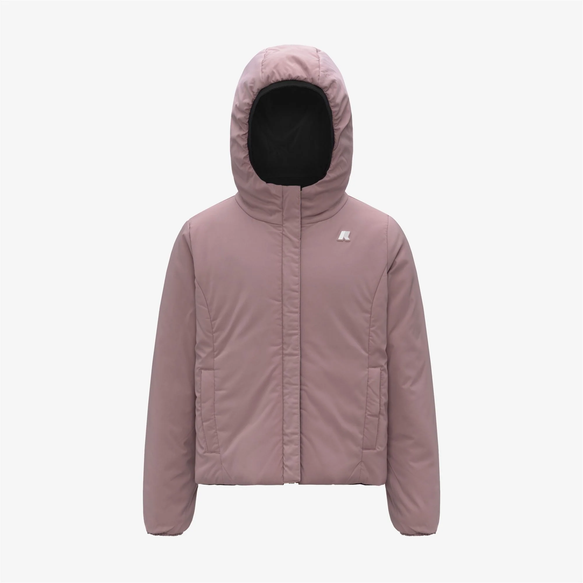 P. LILY ST WARM REVERSIBLE - Jackets - Short - Girl - BLACK PURE-ROSE PINKISH - Image 2
