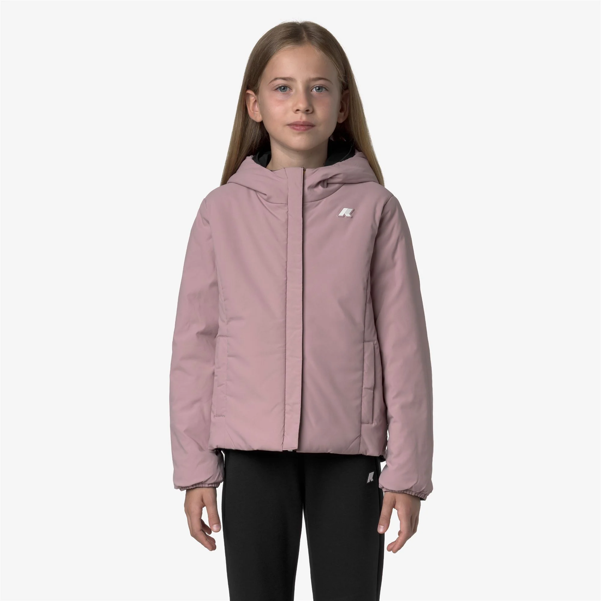 P. LILY ST WARM REVERSIBLE - Jackets - Short - Girl - BLACK PURE-ROSE PINKISH - Image 3