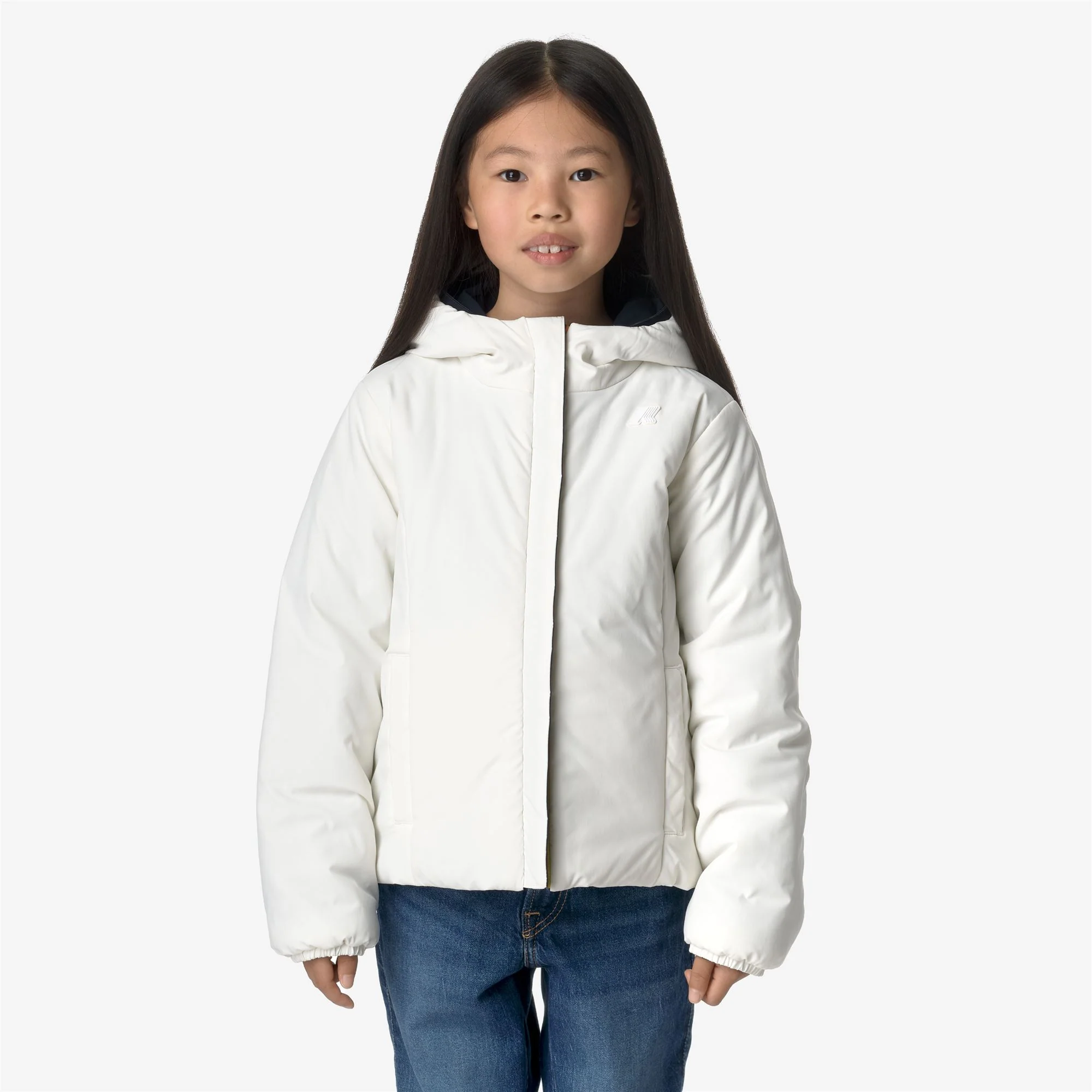 P. LILY ST WARM REVERSIBLE - Jackets - Short - Girl - BLUE DEPTH-WHITE GARDENIA - Image 3
