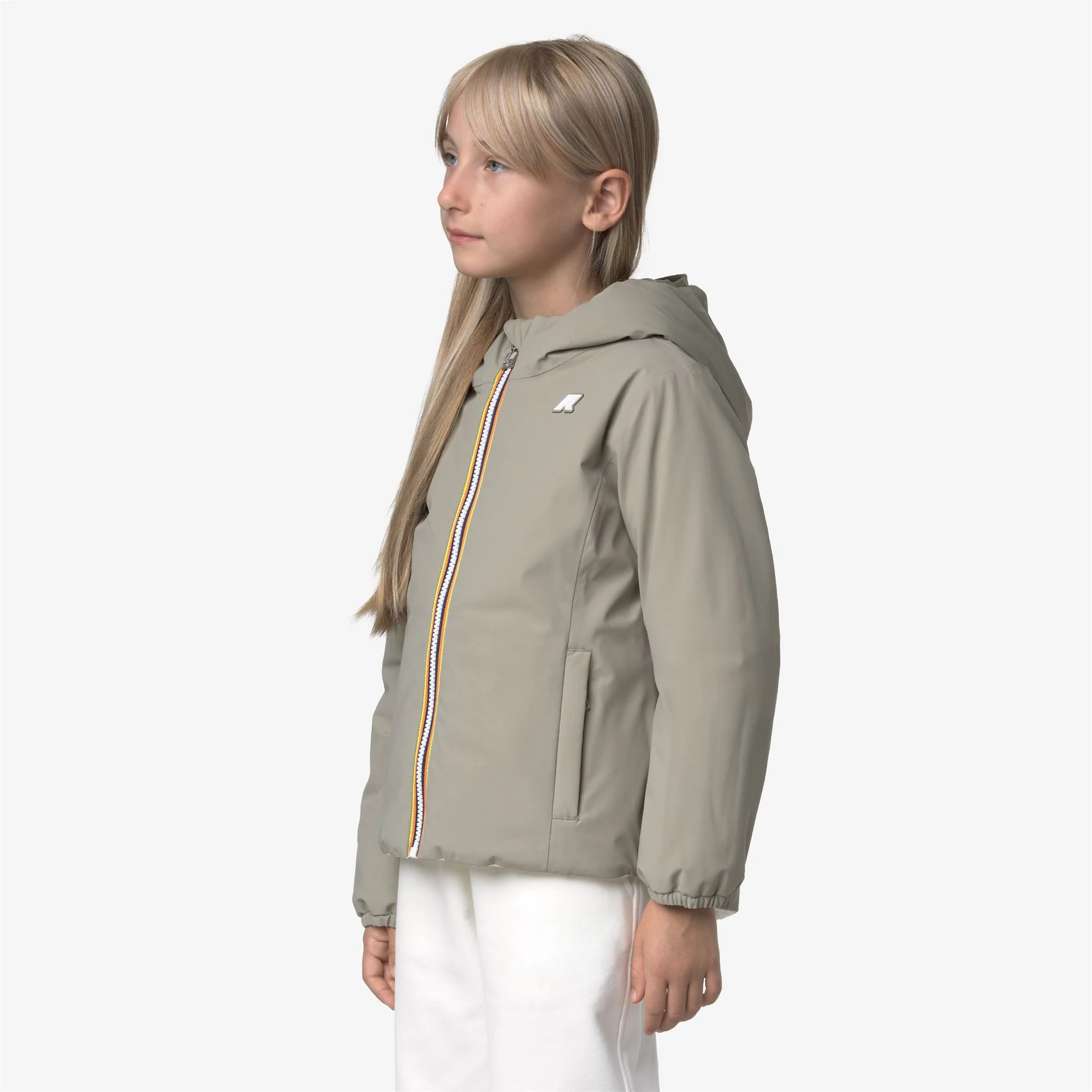 P. LILY ST WARM REVERSIBLE - Jackets - Short - Girl - GREEN OAK-WHITE GARDENIA - Image 5