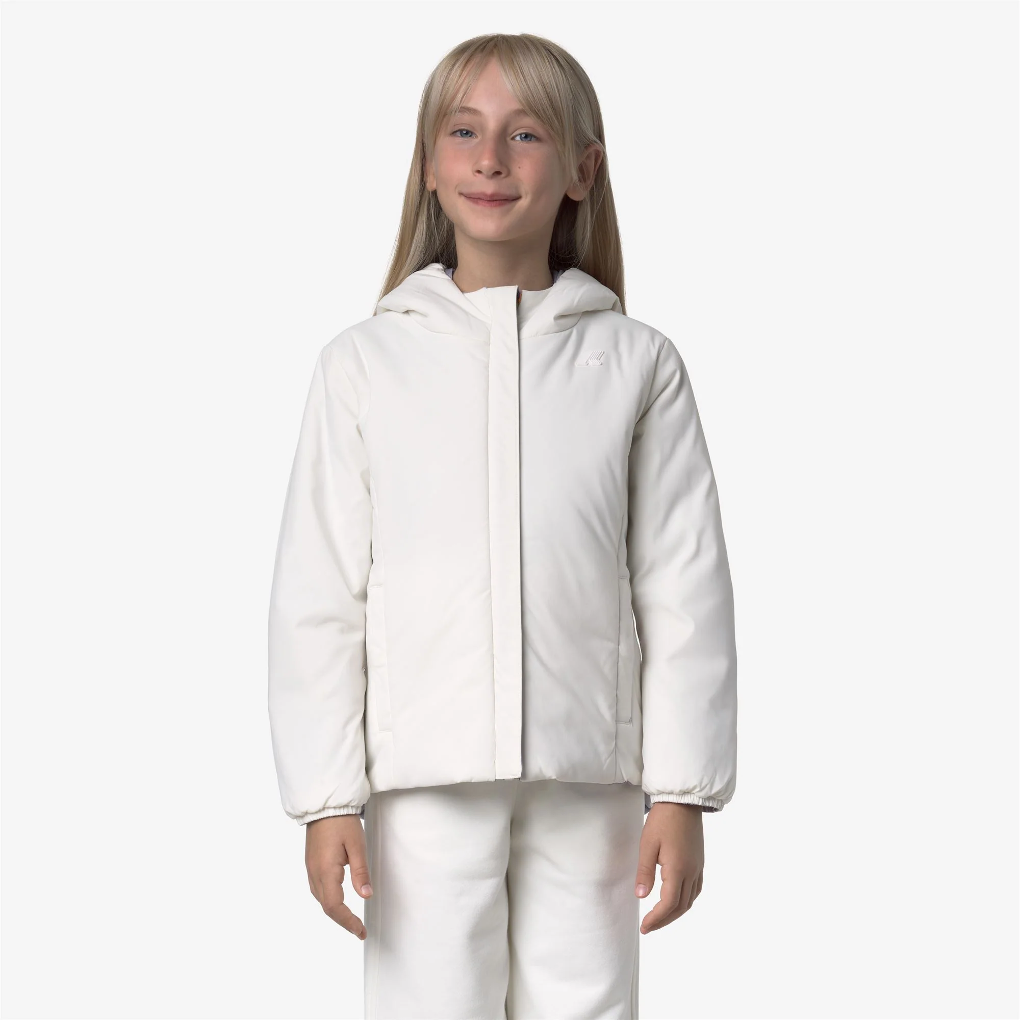 P. LILY ST WARM REVERSIBLE - Jackets - Short - Girl - VIOLET LAVENDER-WHITE GARDENIA - Image 3