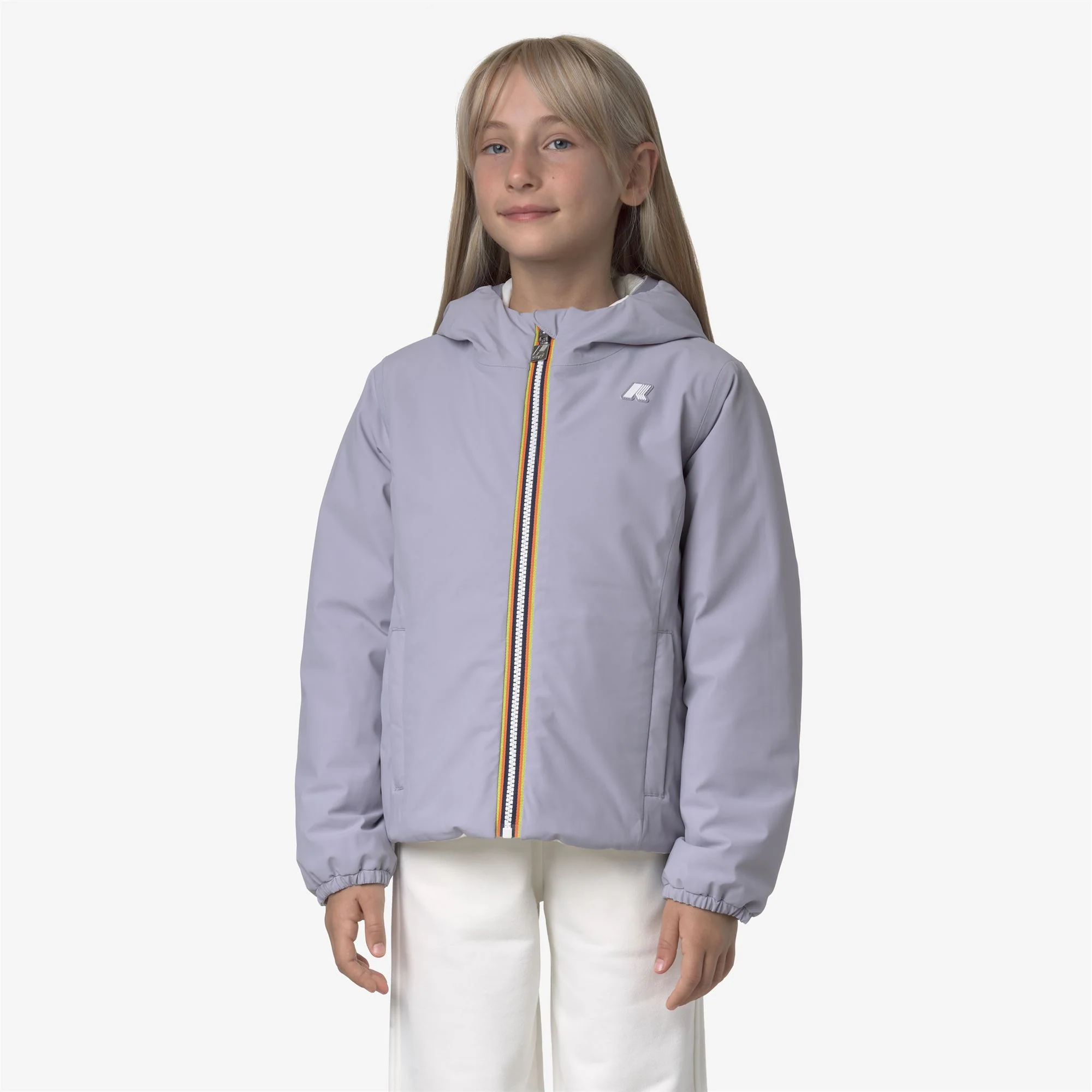 P. LILY ST WARM REVERSIBLE - Jackets - Short - Girl - VIOLET LAVENDER-WHITE GARDENIA - Image 4