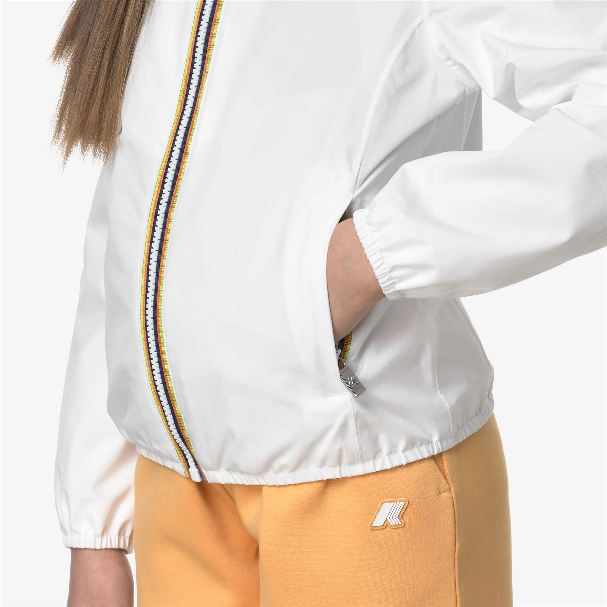 P. LILY STRETCH POLY JERSEY - Jackets - Short - Girl - WHITE - Image 2
