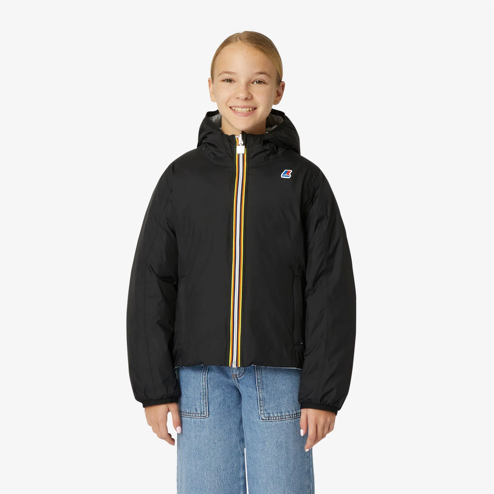 P. LILY THERMO PLUS.2 REVERSIBLE - Jackets - Short - Girl - BLACK PURE-GREY LT - Image 4