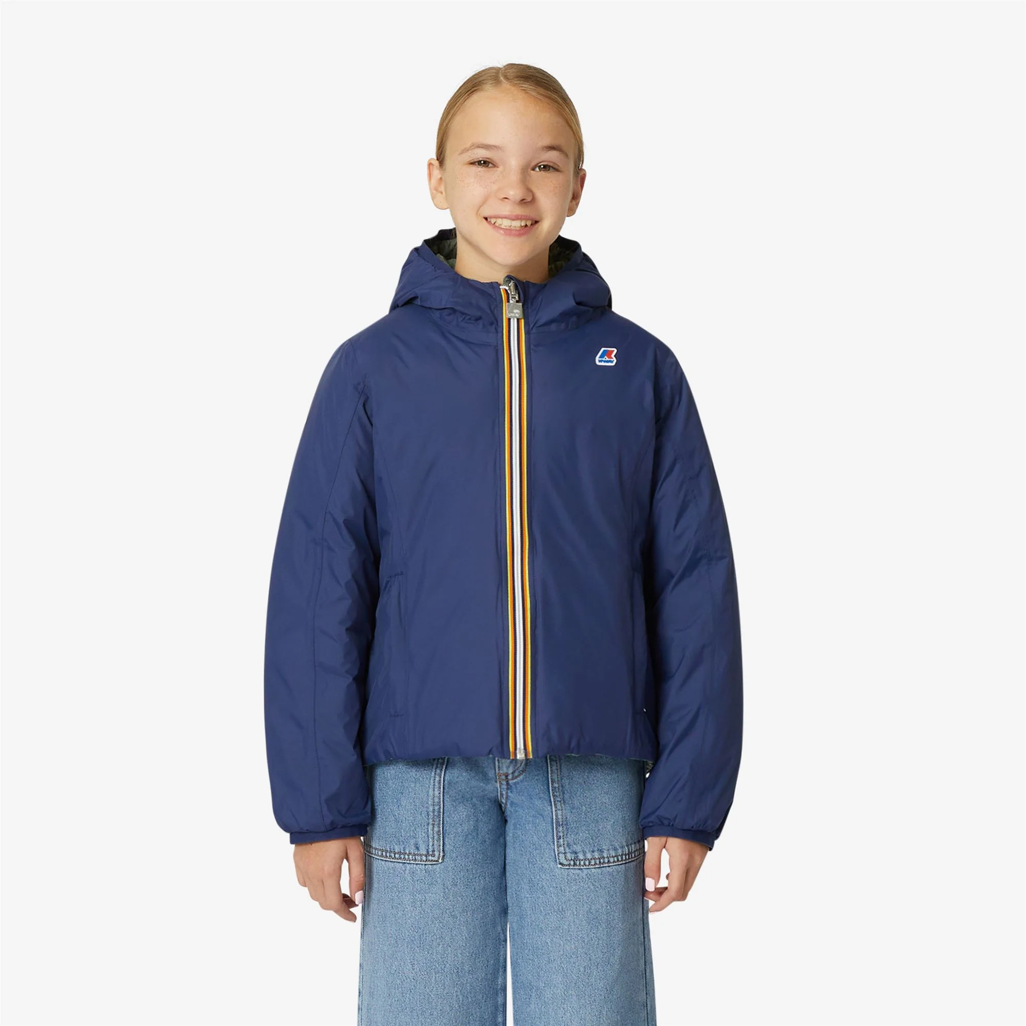 P. LILY THERMO PLUS.2 REVERSIBLE - Jackets - Short - Girl - BLUE MEDIEVAL-GREEN LAUREL - Image 4