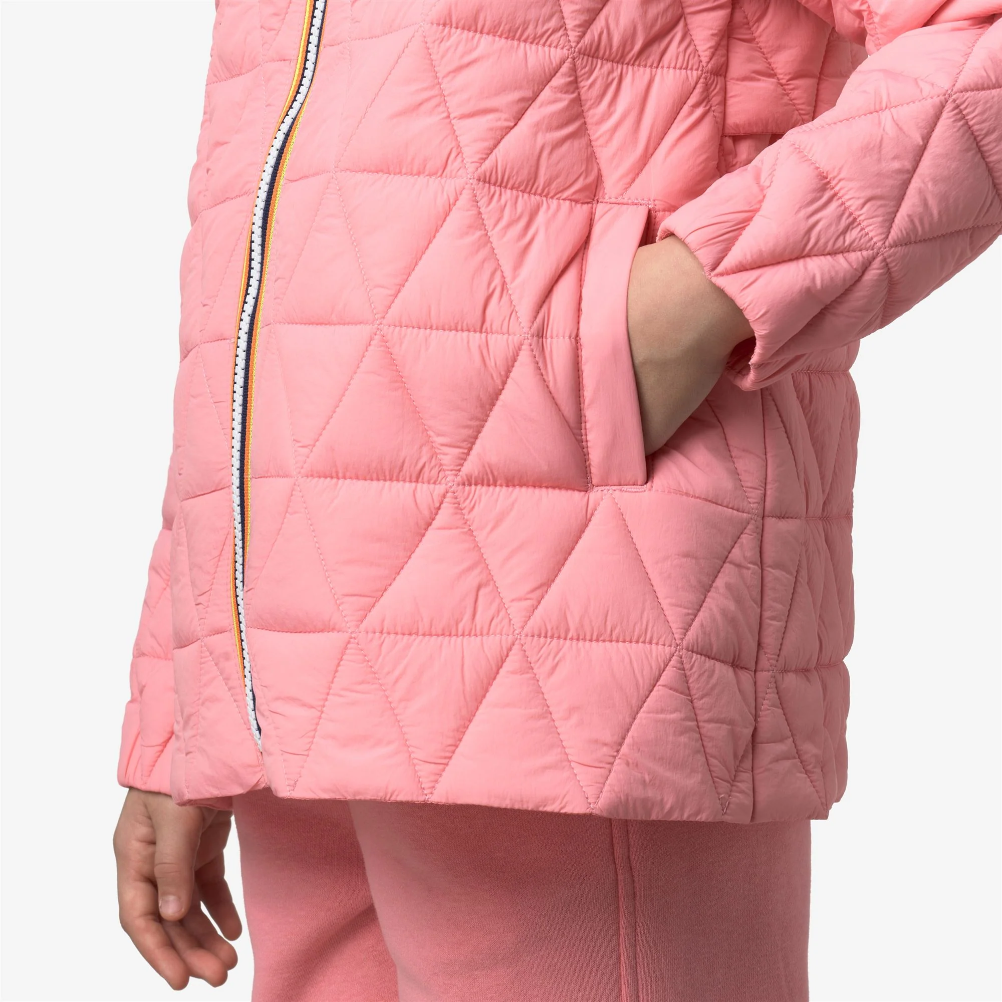P. MADLAINE DIAMOND QUILTED WARM - Jackets - Short - Girl - PINK GERANIUM - Image 2