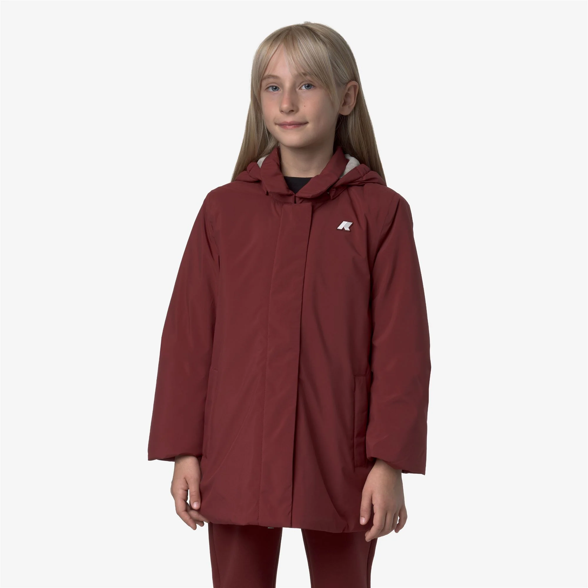 P. MORESE SOFT TOUCH MARMOTTA - Jackets - 3/4 LENGTH - Girl - RED SYRAH-GREY GOAT - Image 4