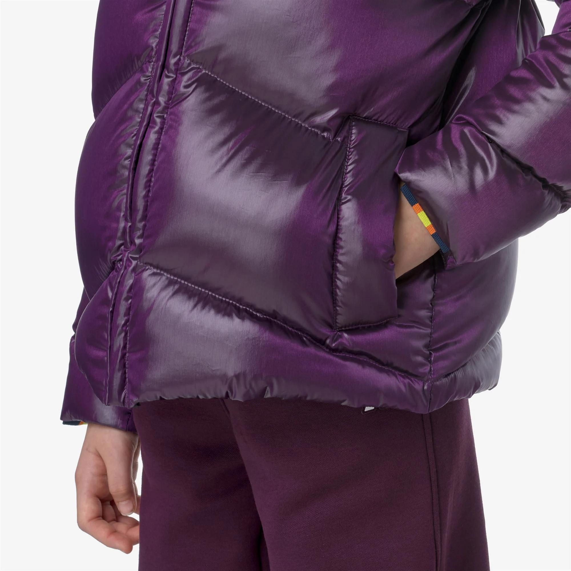 P. NINEV CRYSTAL CHINTZ THERMO HEAVY - Jackets - Short - Girl - VIOLET DK PURPLE CHINTZ - Image 2