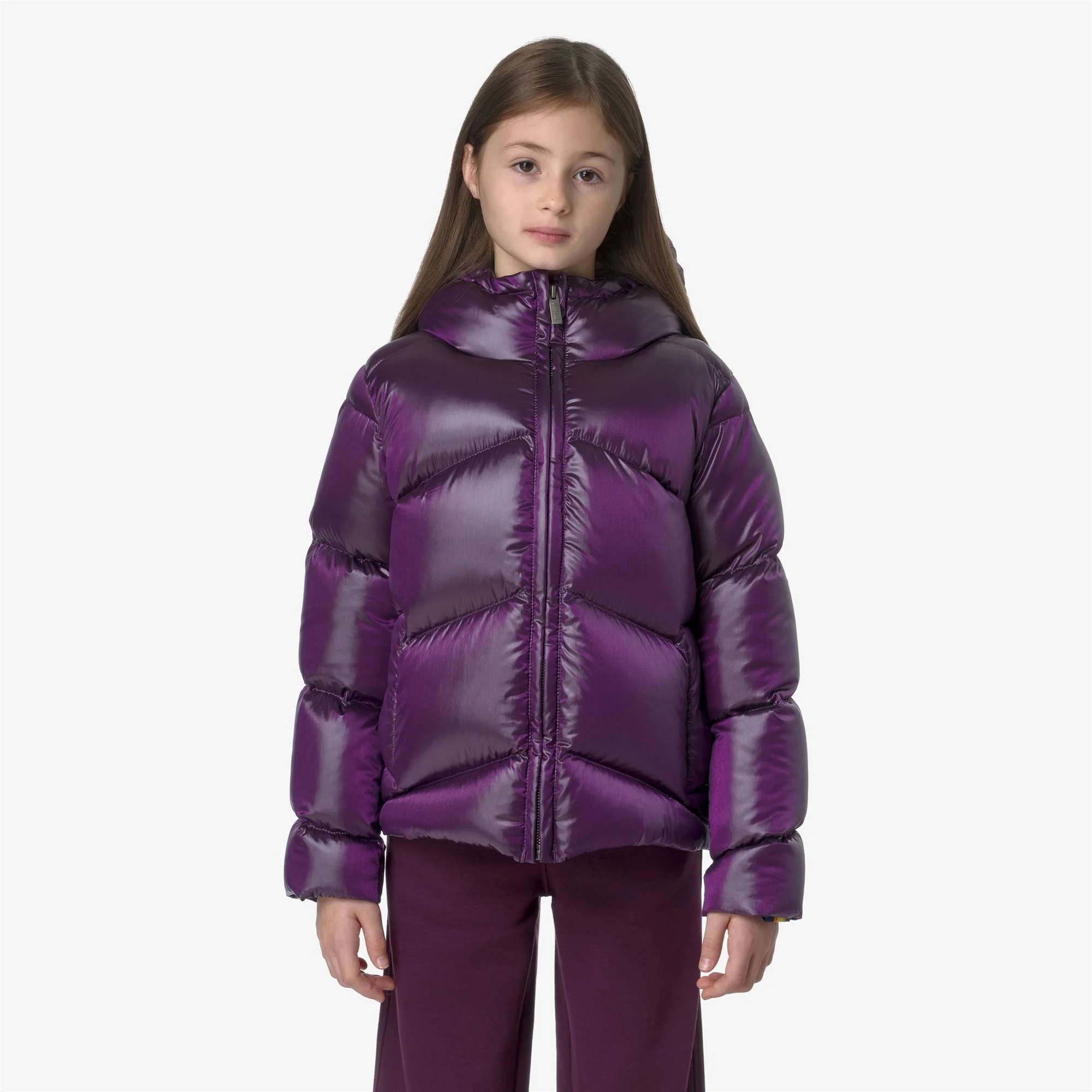 P. NINEV CRYSTAL CHINTZ THERMO HEAVY - Jackets - Short - Girl - VIOLET DK PURPLE CHINTZ - Image 3
