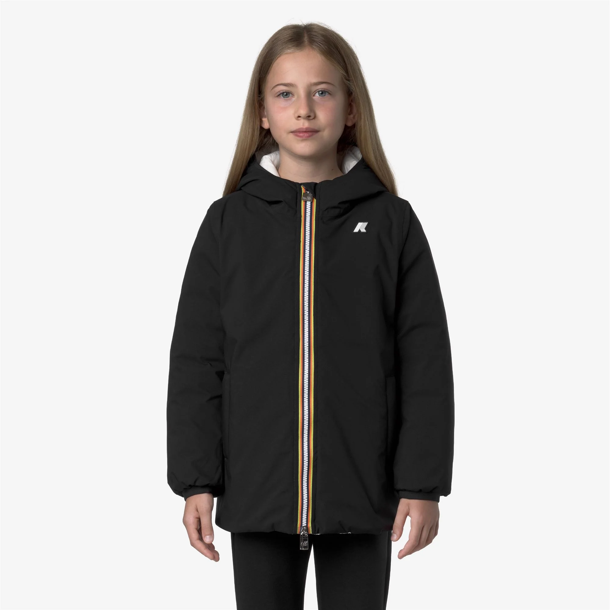P. SOPHIE ST THERMO REVERSIBLE - Jackets - Mid - Girl - BLACK PURE-WHITE GARDENIA - Image 4
