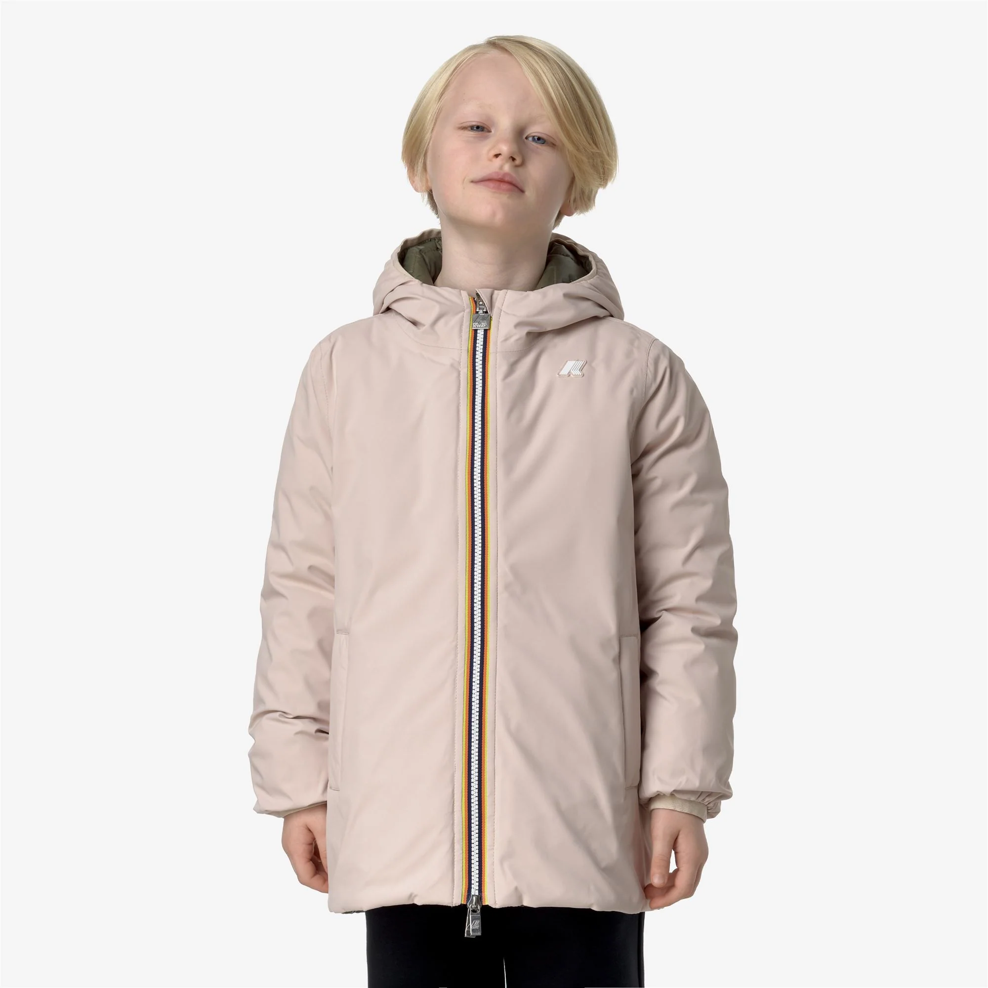 P. SOPHIE ST THERMO REVERSIBLE - Jackets - Mid - Girl - PINK TINT-GREEN CYPRESS - Image 4