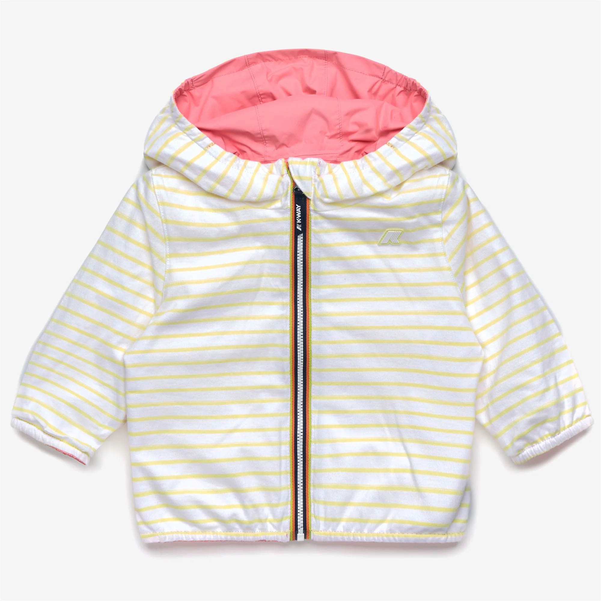E. JAKE PLUS.2 JERSEY REVERSIBLE - Jackets - Short - Kid unisex - PINK GERANIUM-WHITE-YELLOW LIME - Image 3