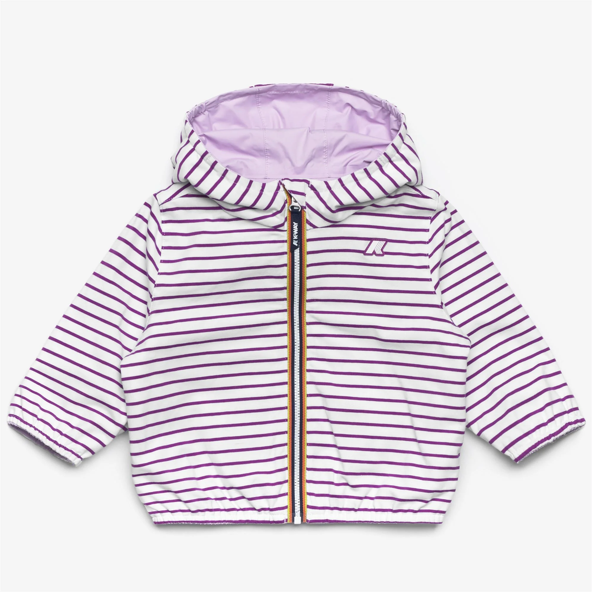 E. JAKE PLUS.2 JERSEY REVERSIBLE - Jackets - Short - Kid unisex - VIOLET LT LILAC-WHITE-VIOLET - Image 3