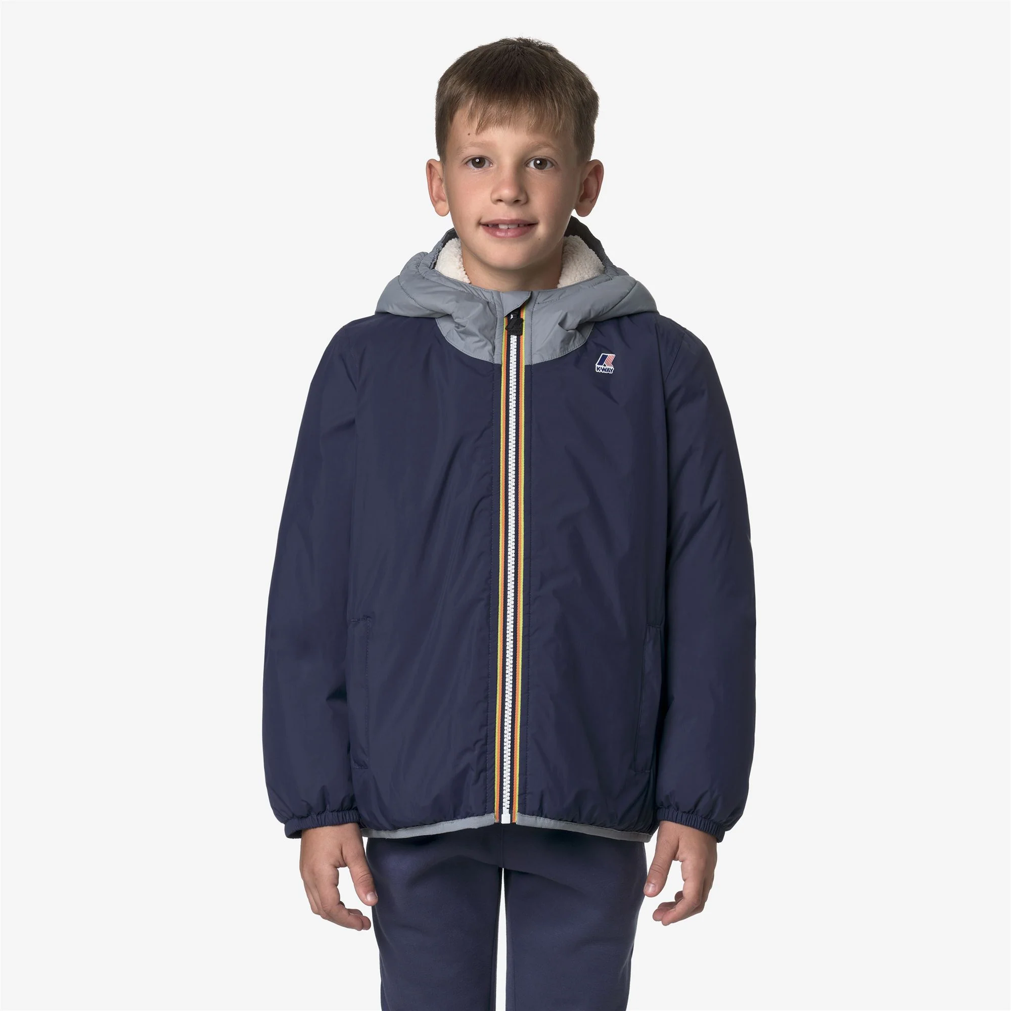 P. LE VRAI 4.0 CLAUDE ORSETTO - Jackets - Mid - Kid unisex - BLUE DEEP COBALT-GREY MD - Image 3