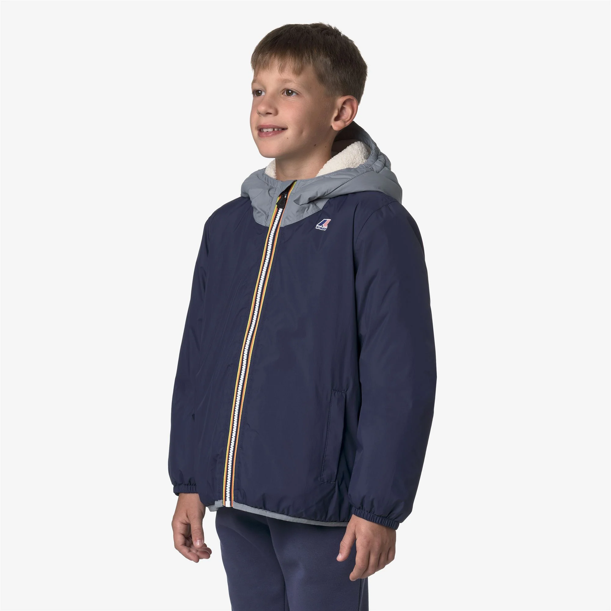 P. LE VRAI 4.0 CLAUDE ORSETTO - Jackets - Mid - Kid unisex - BLUE DEEP COBALT-GREY MD - Image 4