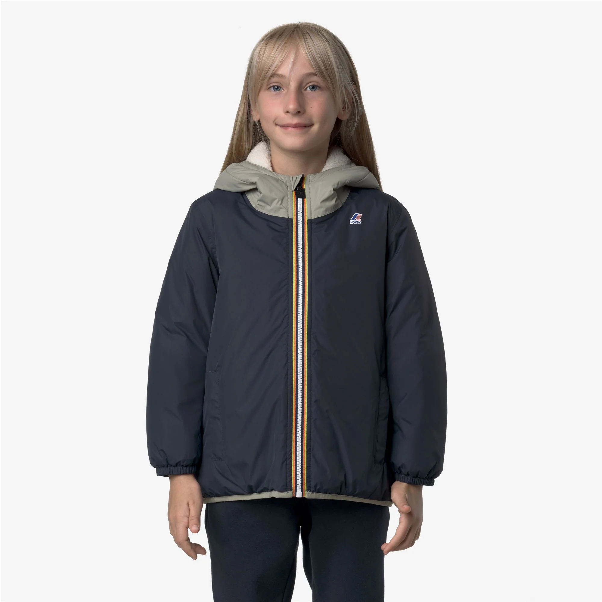 P. LE VRAI 4.0 CLAUDE ORSETTO - Jackets - Mid - Kid unisex - BLUE DEPTH-GREEN OAK - Image 3