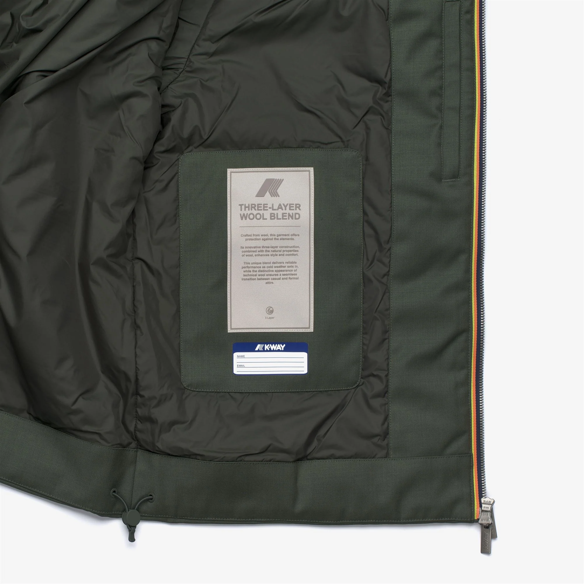 ANTHEO WOOL NYLON MIX - Jackets - Short - Man - GREEN BLACKISH COMBO - Image 2
