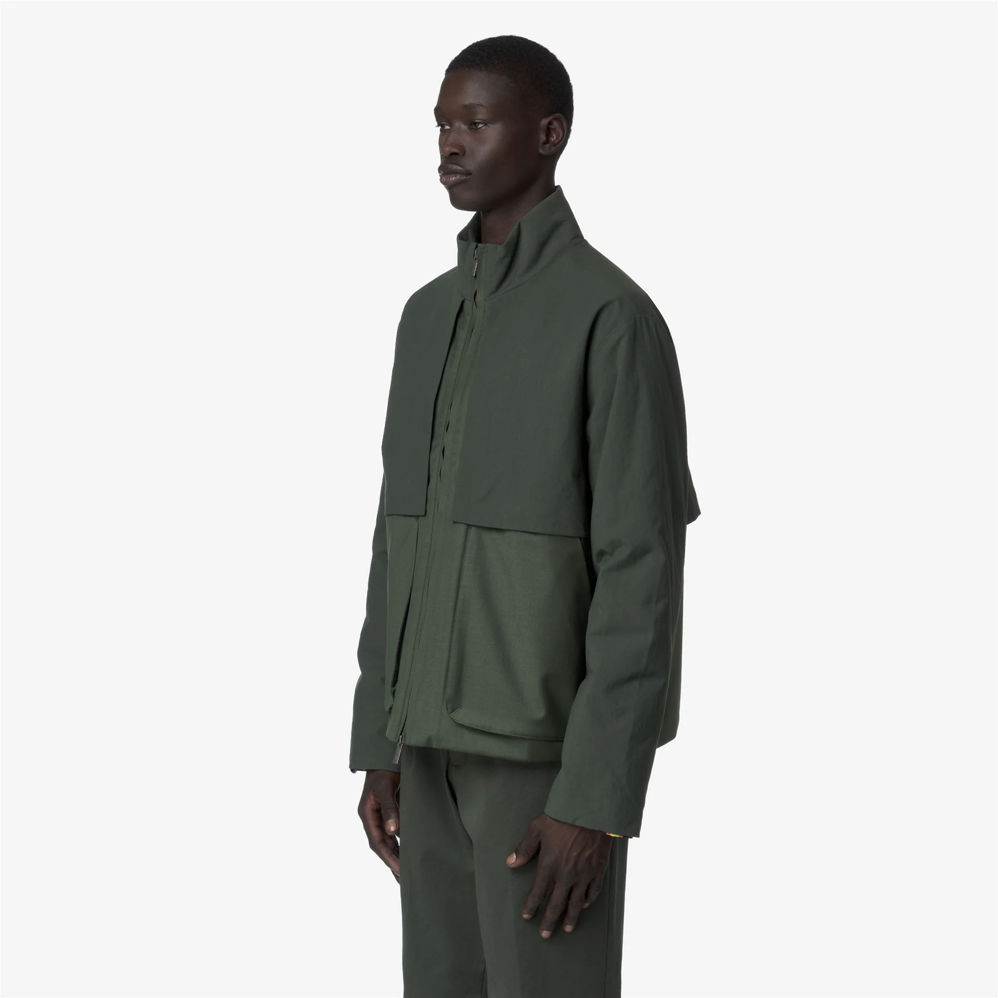 ANTHEO WOOL NYLON MIX - Jackets - Short - Man - GREEN BLACKISH COMBO - Image 5
