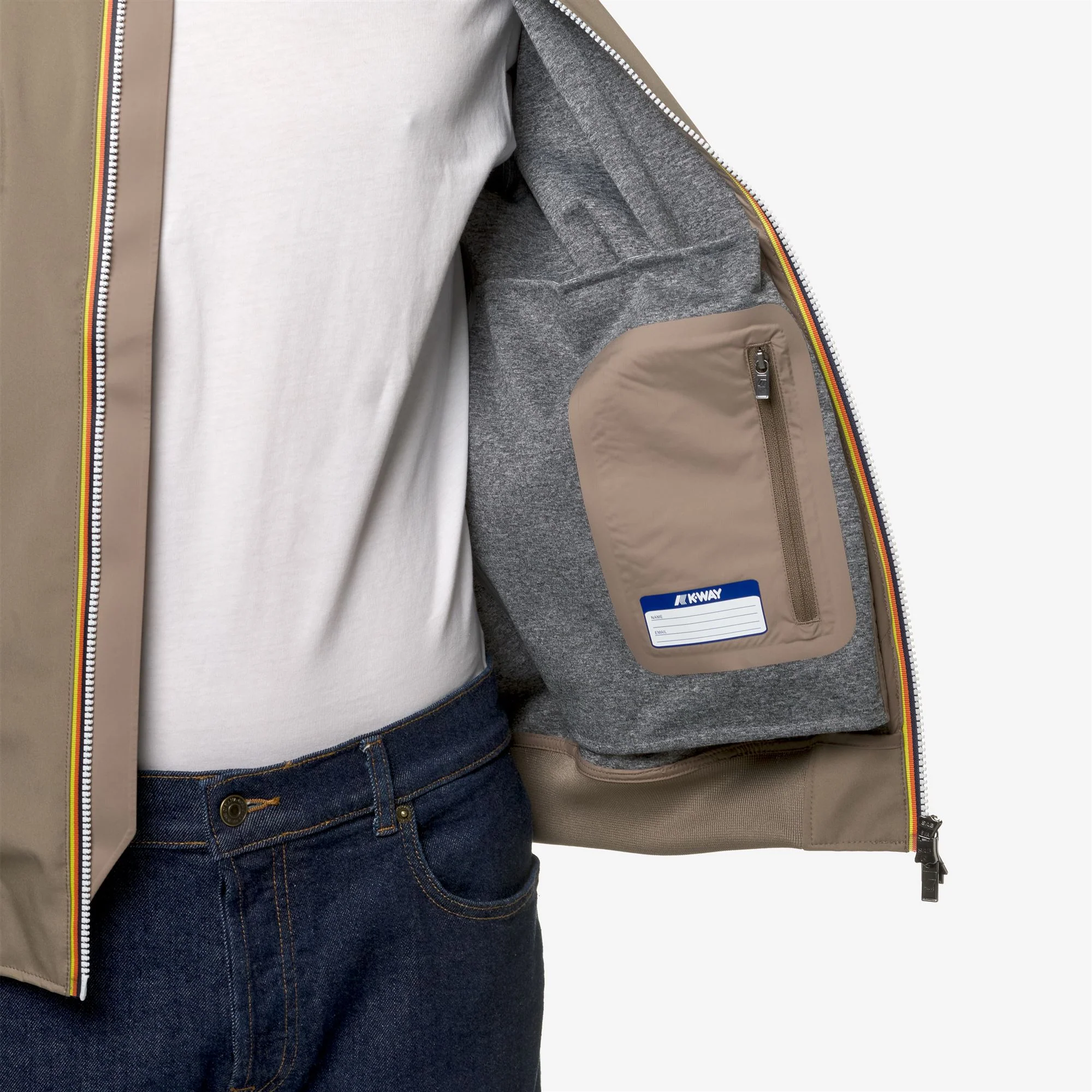 ARSENE BONDED JERSEY - Jackets - Short - Man - BEIGE TAUPE - Image 2