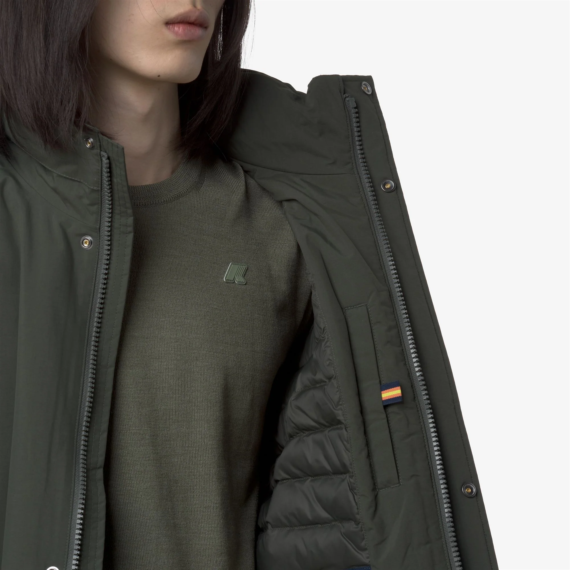ARSENE WARM OTTOMAN - Jackets - Short - Man - GREEN BLACKISH - Image 2