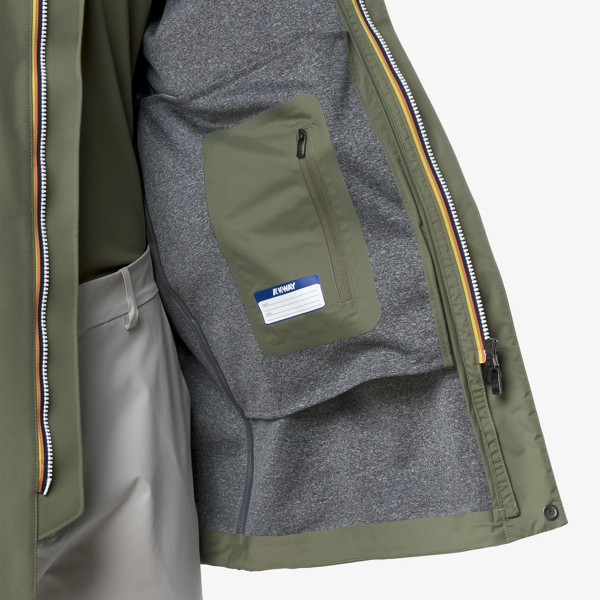BENNY BONDED JERSEY - Jackets - 3/4 LENGTH - Man - GREEN LICHEN - Image 2