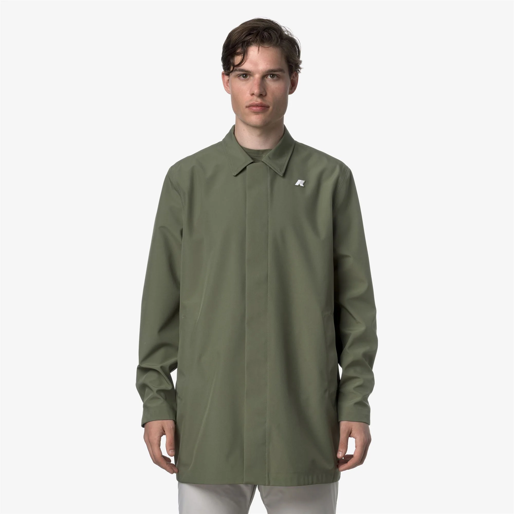 BENNY BONDED JERSEY - Jackets - 3/4 LENGTH - Man - GREEN LICHEN - Image 3