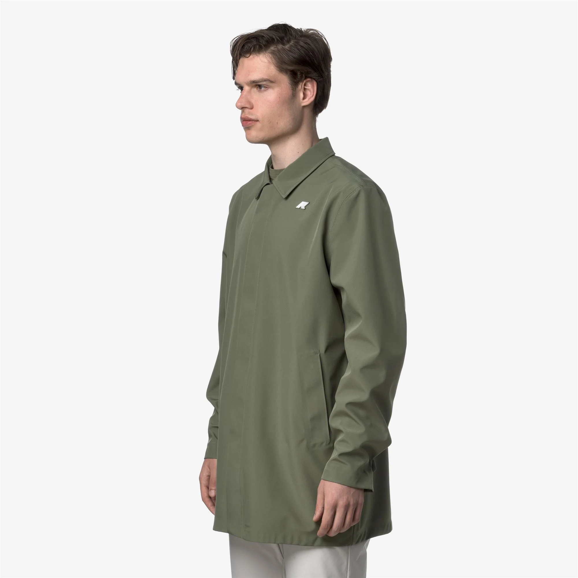 BENNY BONDED JERSEY - Jackets - 3/4 LENGTH - Man - GREEN LICHEN - Image 4