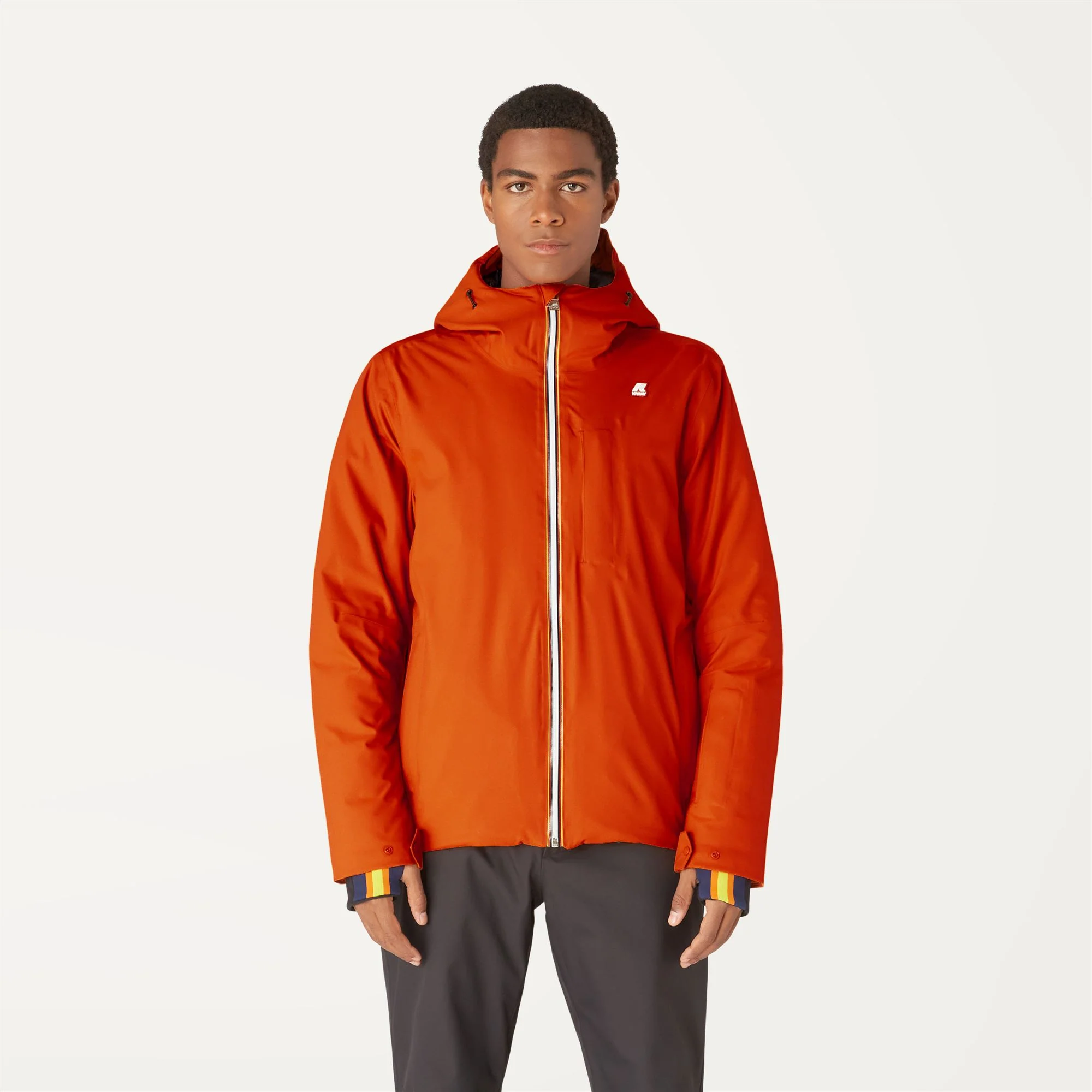 Edward Micro Twill - Jackets - Mid - Man - ORANGE RUST-BLUE MEDIEVAL - Image 3