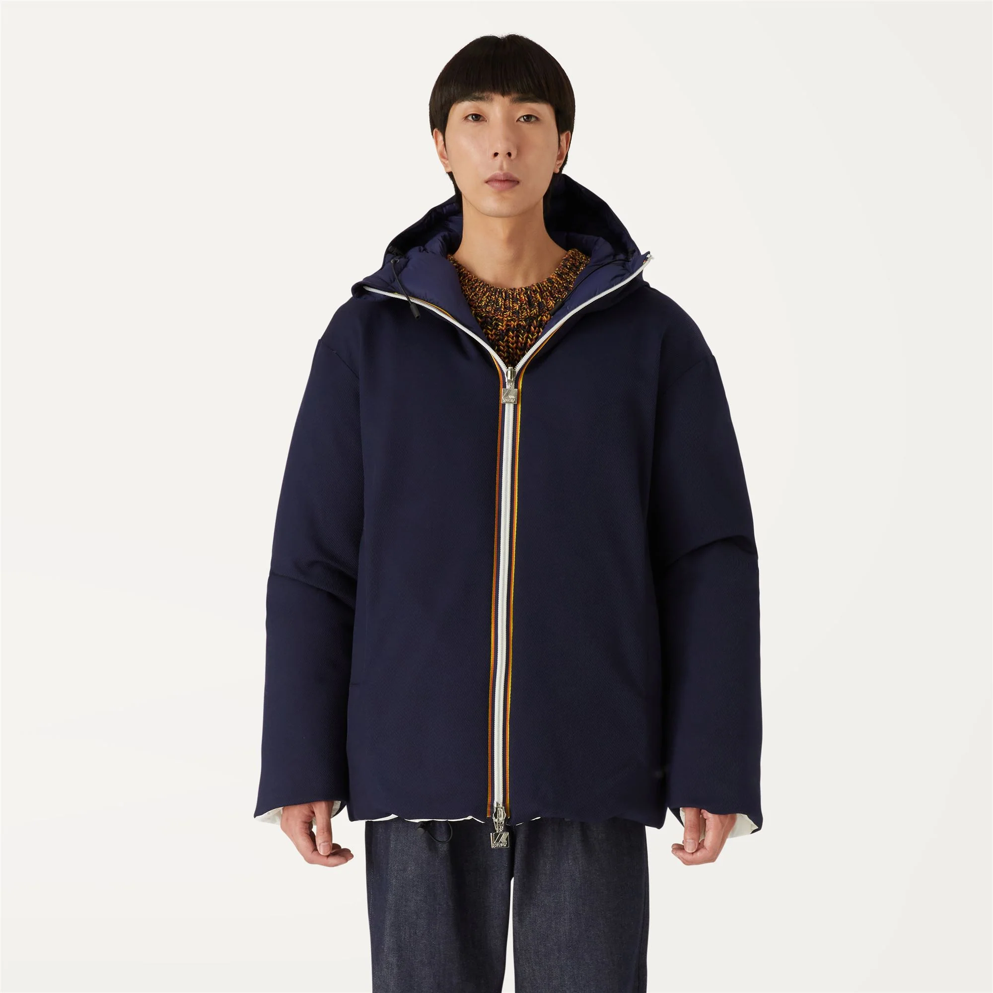 ELOI REVERSIBLE WOOL RHOMBUS - Jackets - Short - Man - BLUE MARINE-K-WAY RHOMBUS - Image 4