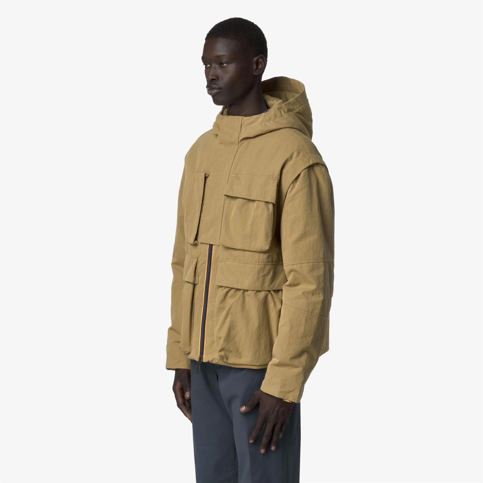 GUILLERMO COTTON FEEL - Jackets - Short - Man - BEIGE SEED COMBO - Image 5