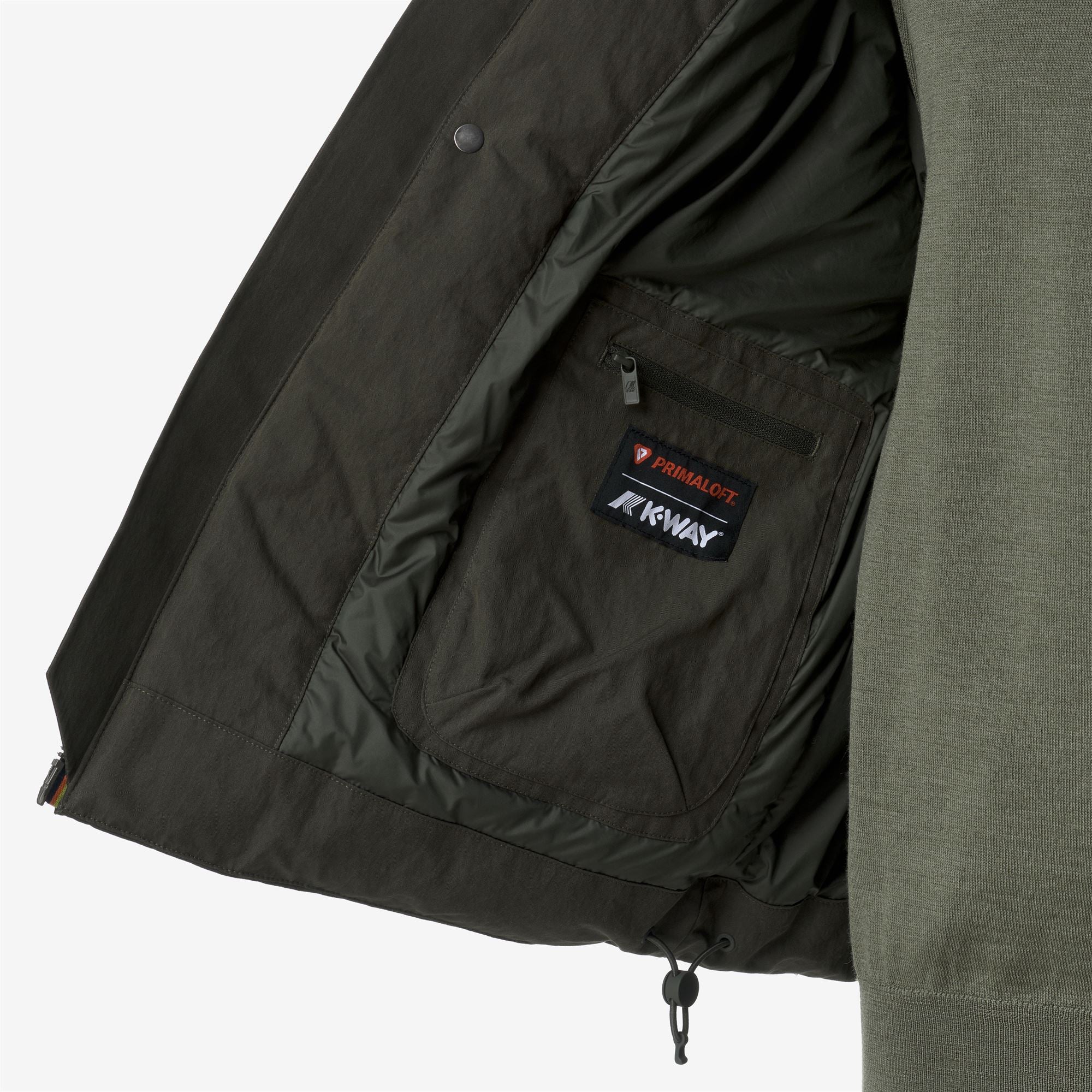 GUILLERMO COTTON FEEL - Jackets - Short - Man - GREEN BLACKISH COMBO - Image 3