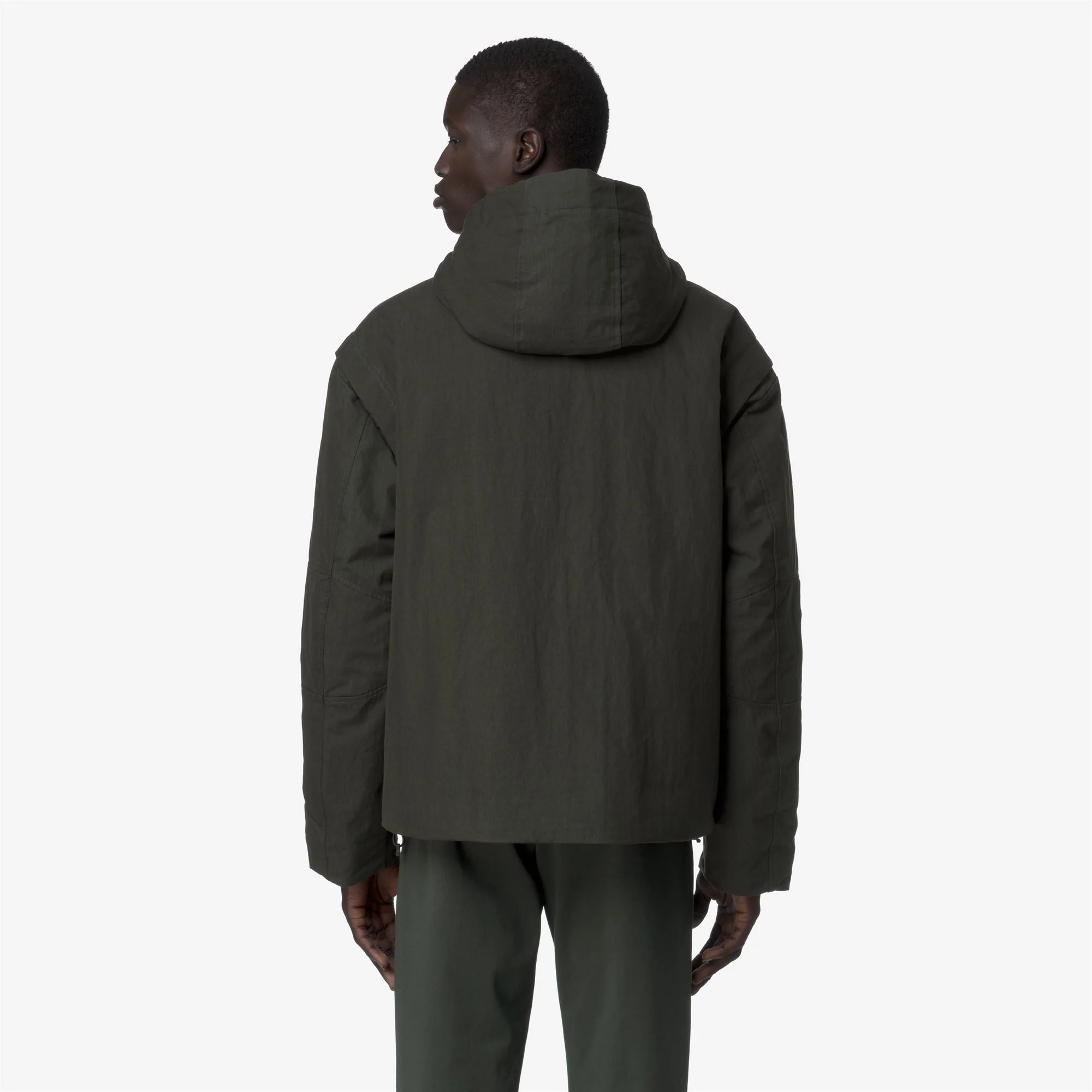 GUILLERMO COTTON FEEL - Jackets - Short - Man - GREEN BLACKISH COMBO - Image 6